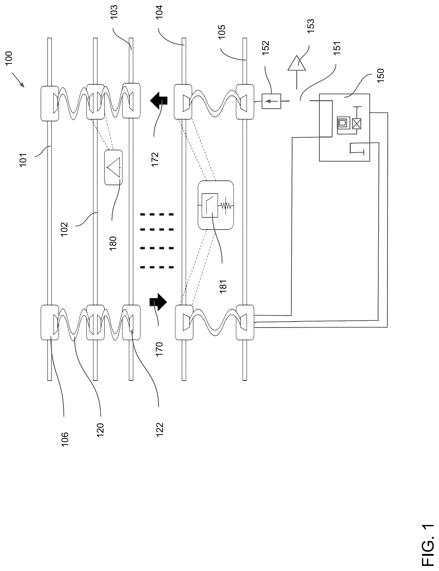 Patent US12308505 — Connecting electrical circuitry in a quantum computing system — Figure 1