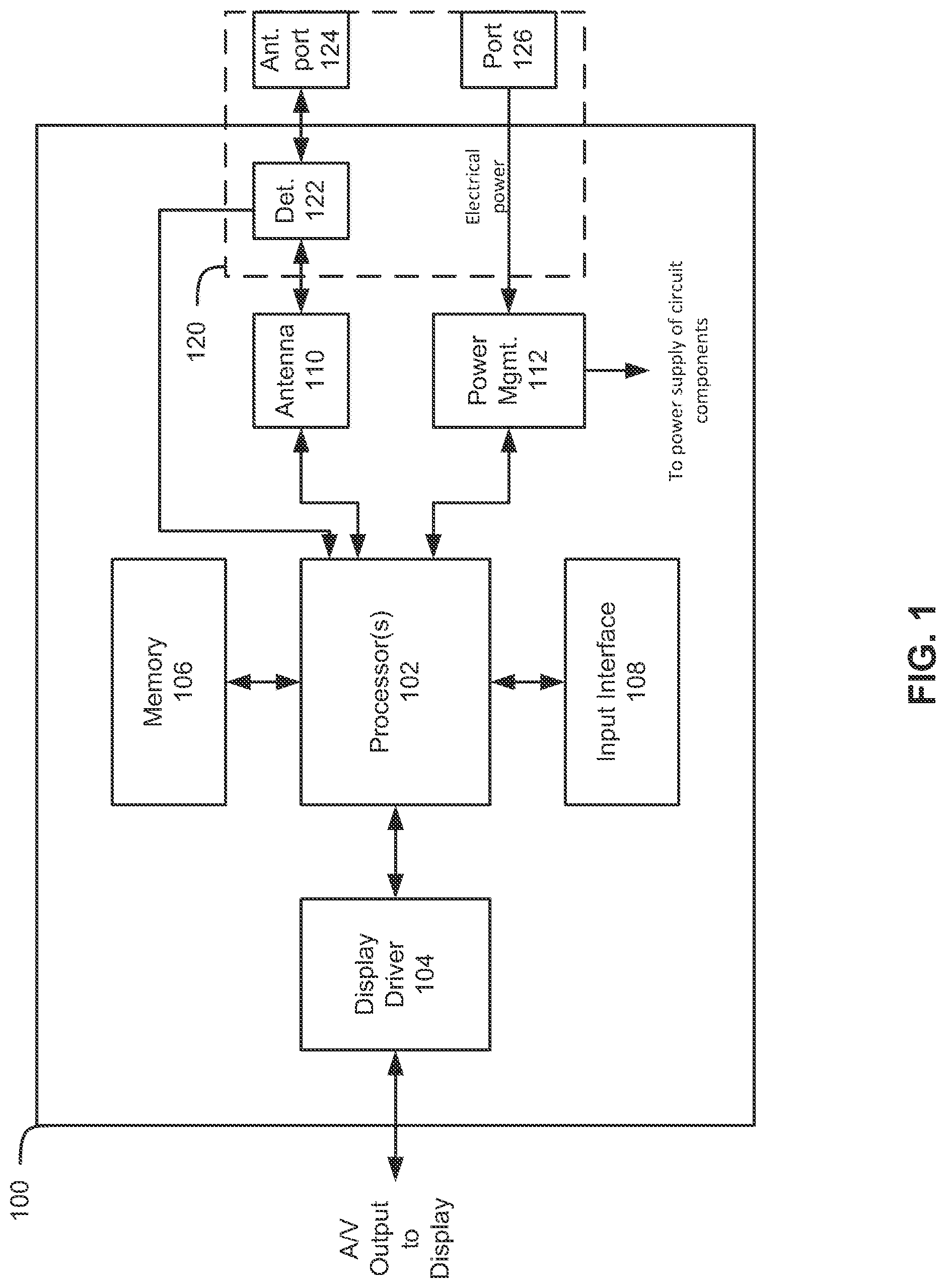 Patent US12308515 — Connector device with antenna connection — Figure 1