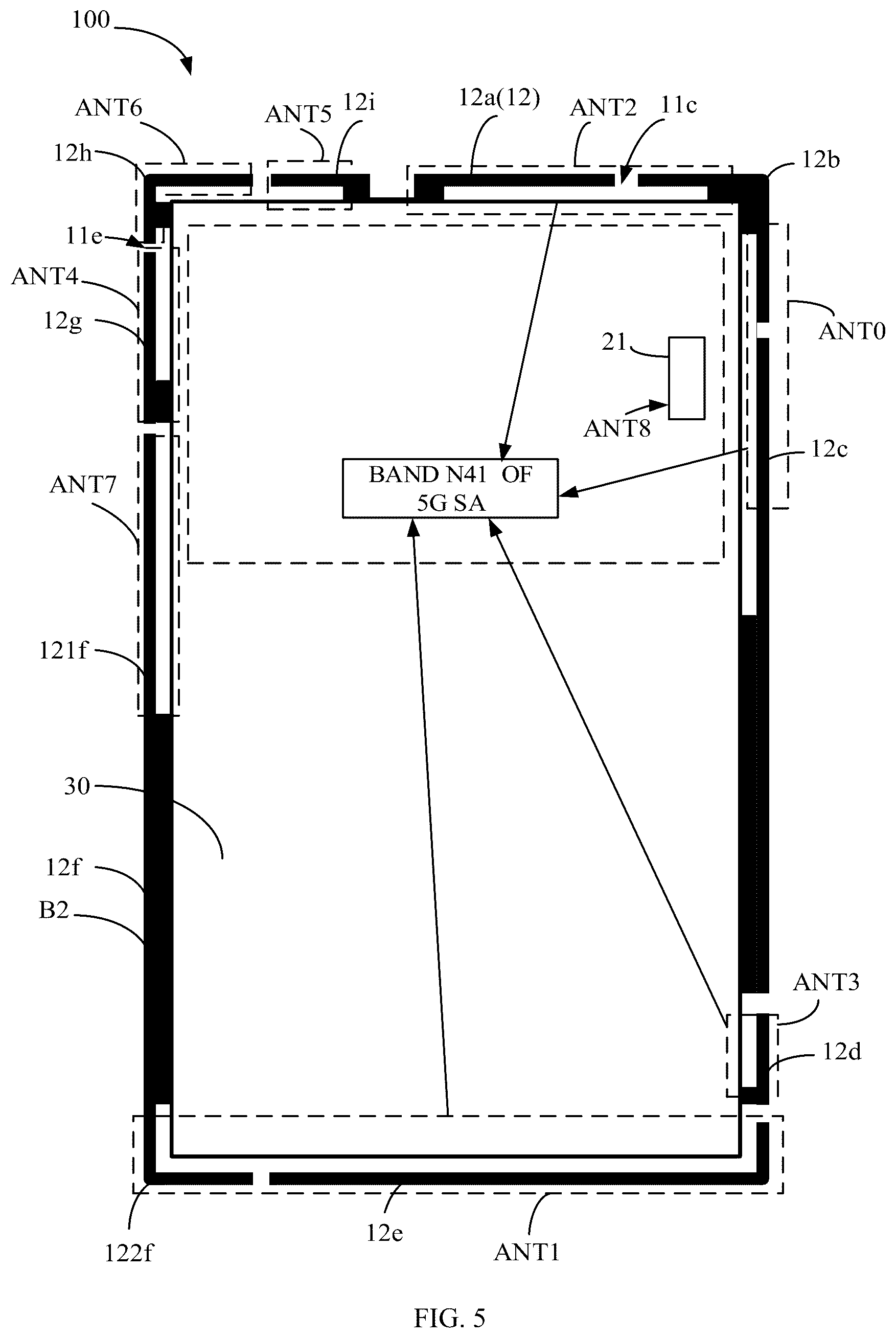 Patent US12308529 Figure 5 – Electronic device