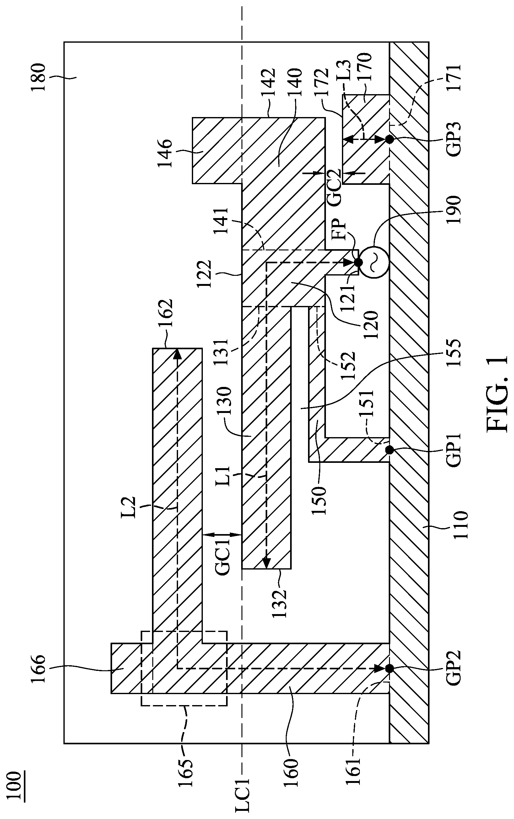 Patent US12308530 — Antenna structure — Figure 1