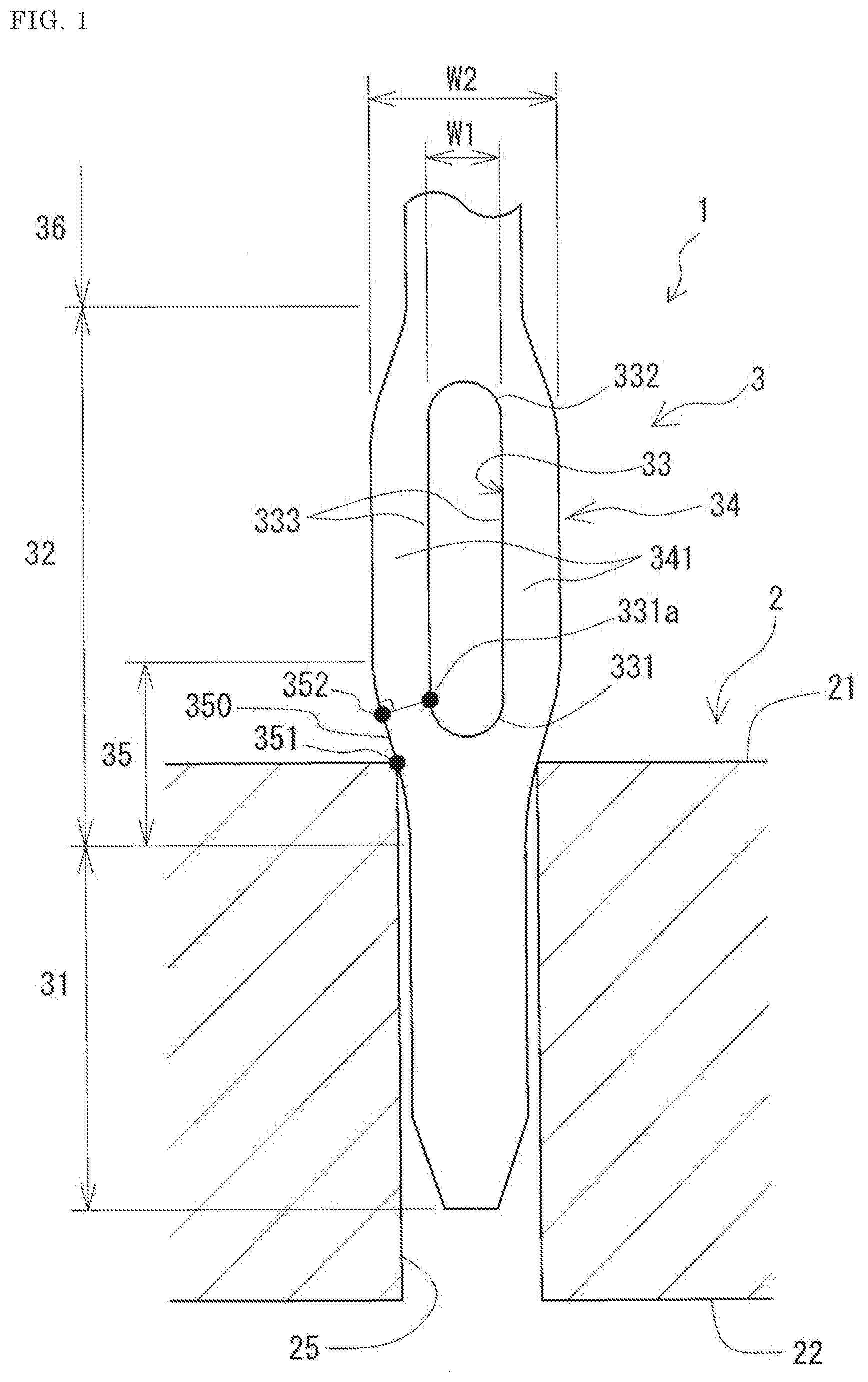Patent US12308539 — Assembly parts for connector device and connector device — Figure 1