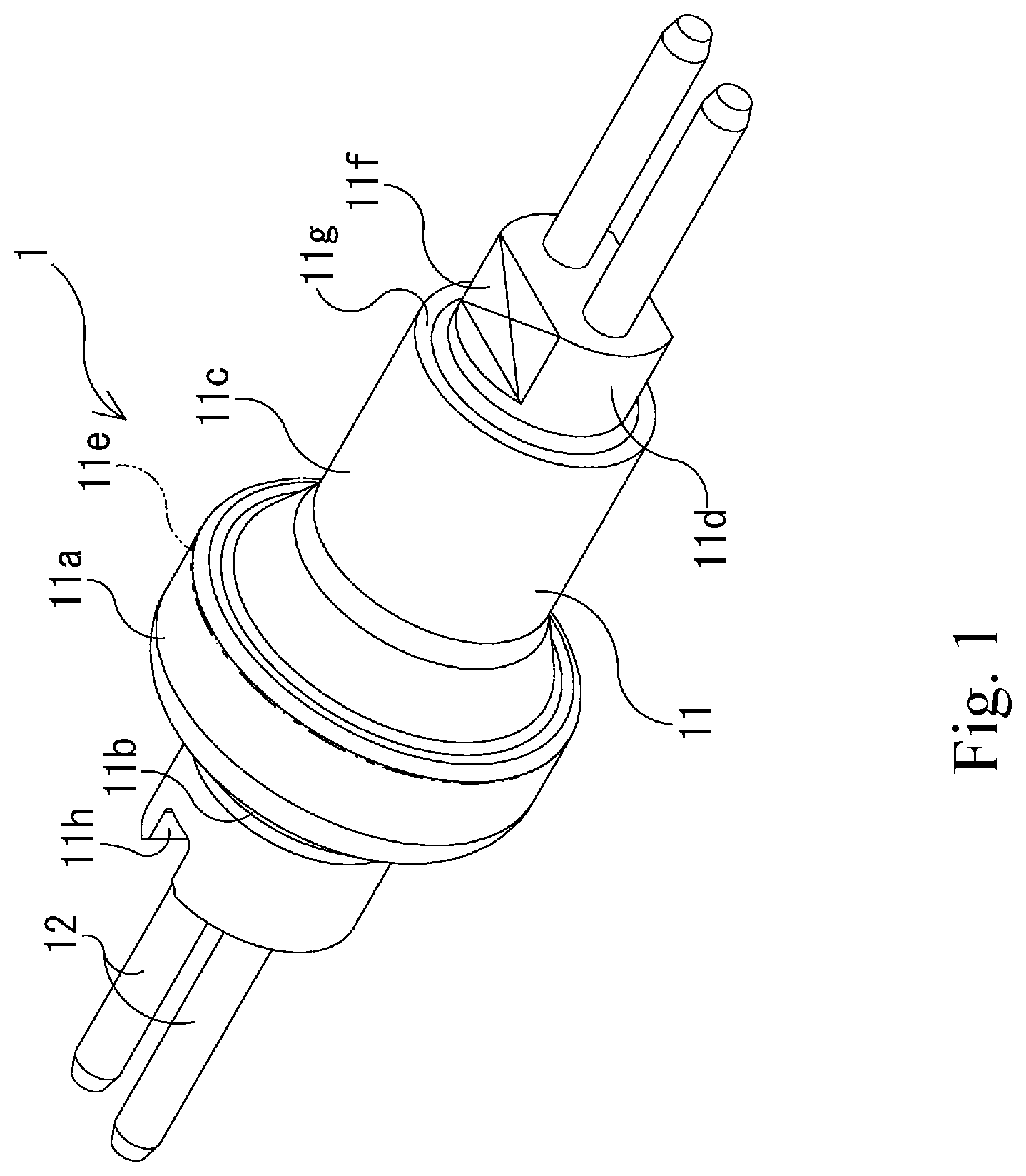 Patent US12308560 Figure 1 – Hermetic terminal and tank valve device including same