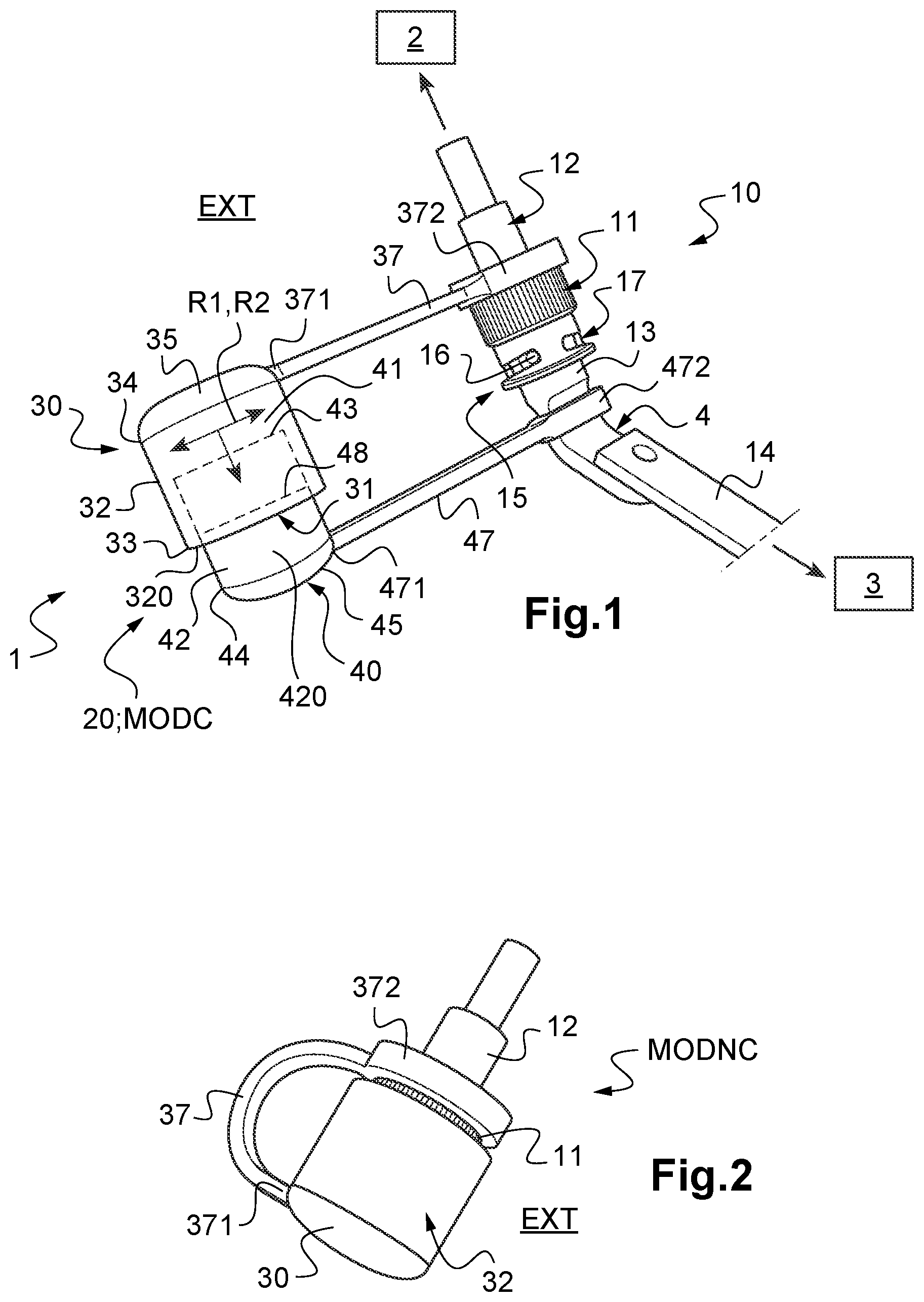 Patent US12308562 — Protective assembly for connectors, system and vehicle provided with such an assembly — Figure 1