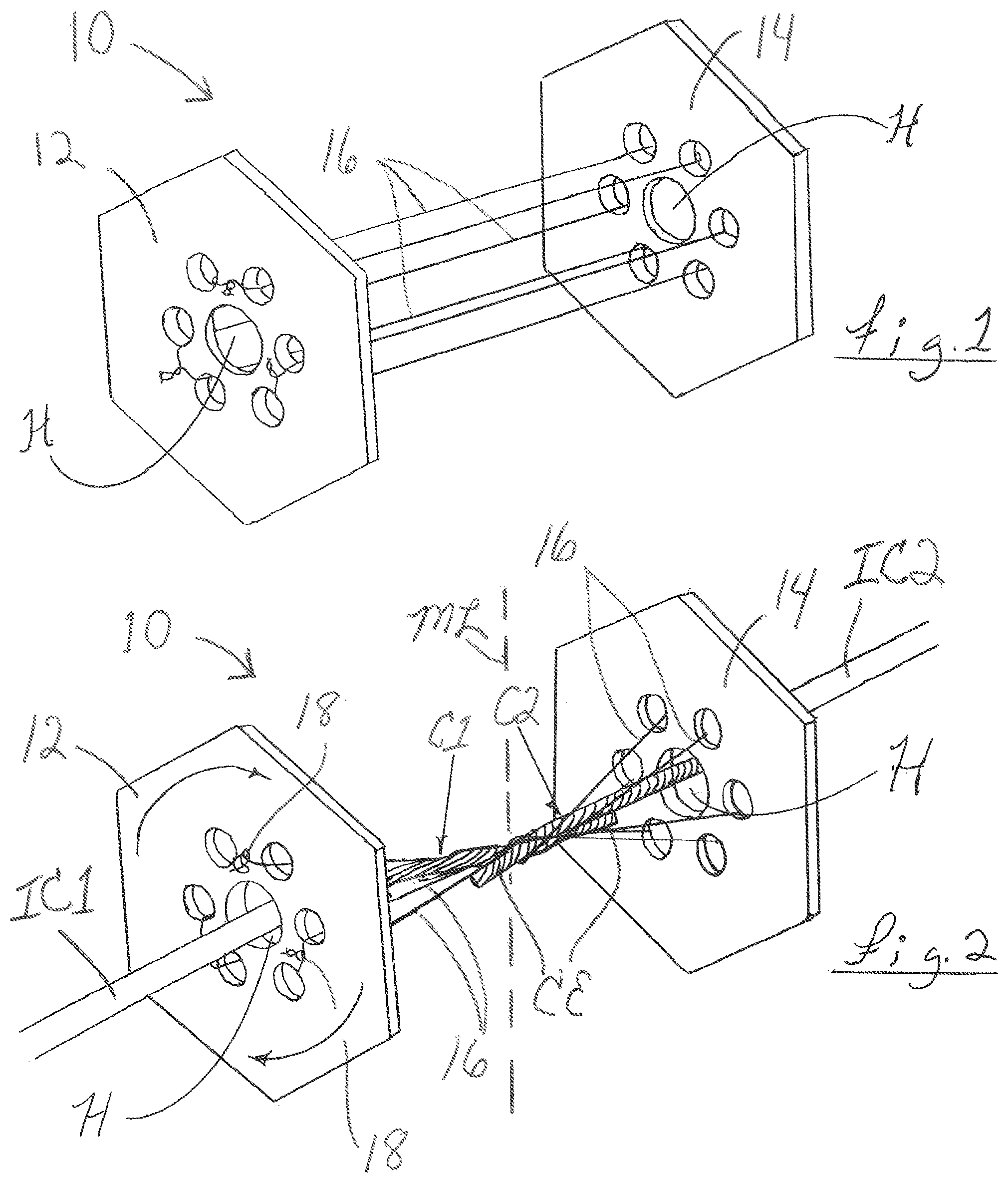 Patent US12308589 — Connectors and methods utilizing wire/line wrapping — Figure 1