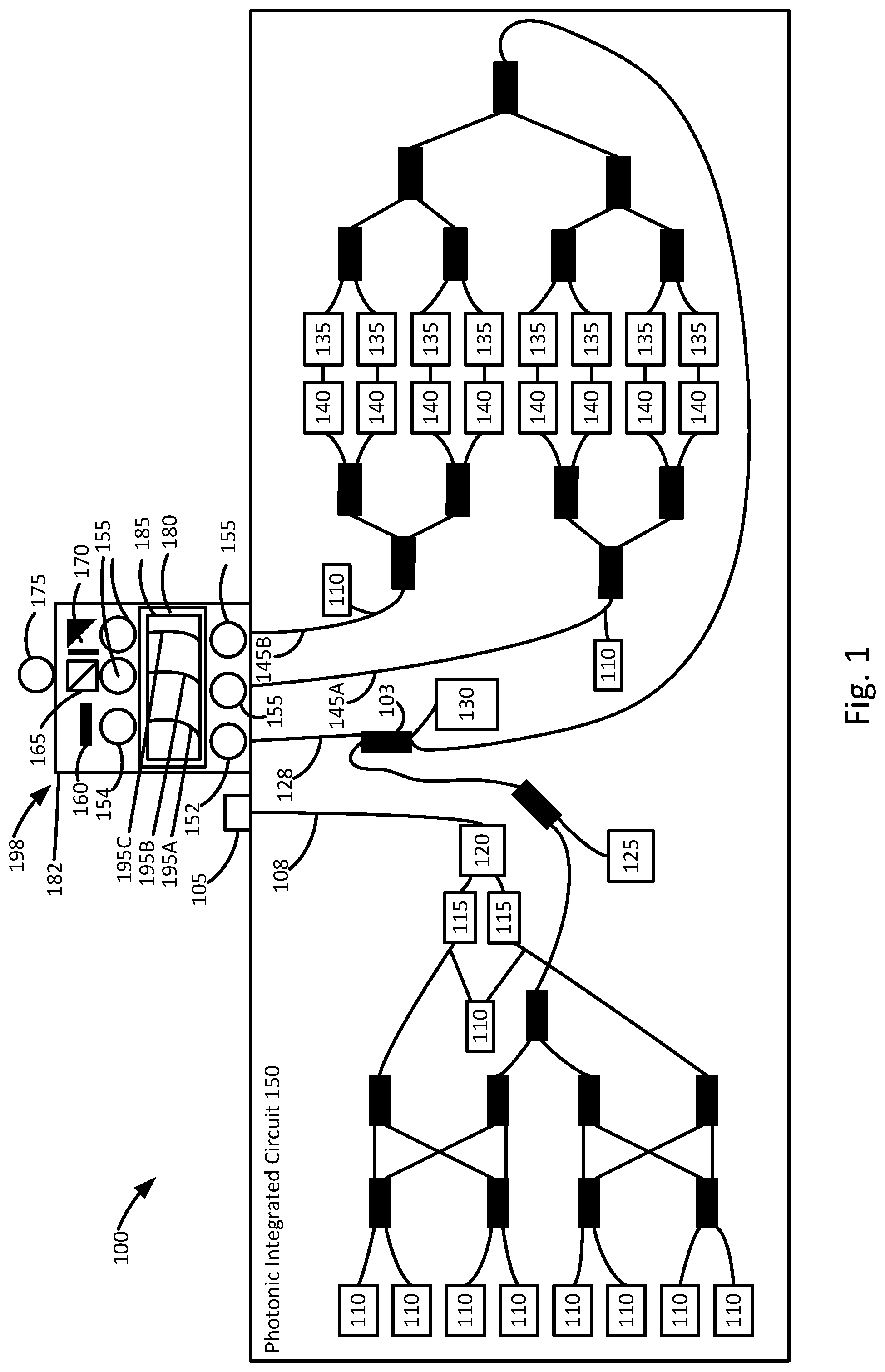 Patent US12308609 — Integration of optical gain subassembly with silicon photonics — Figure 1