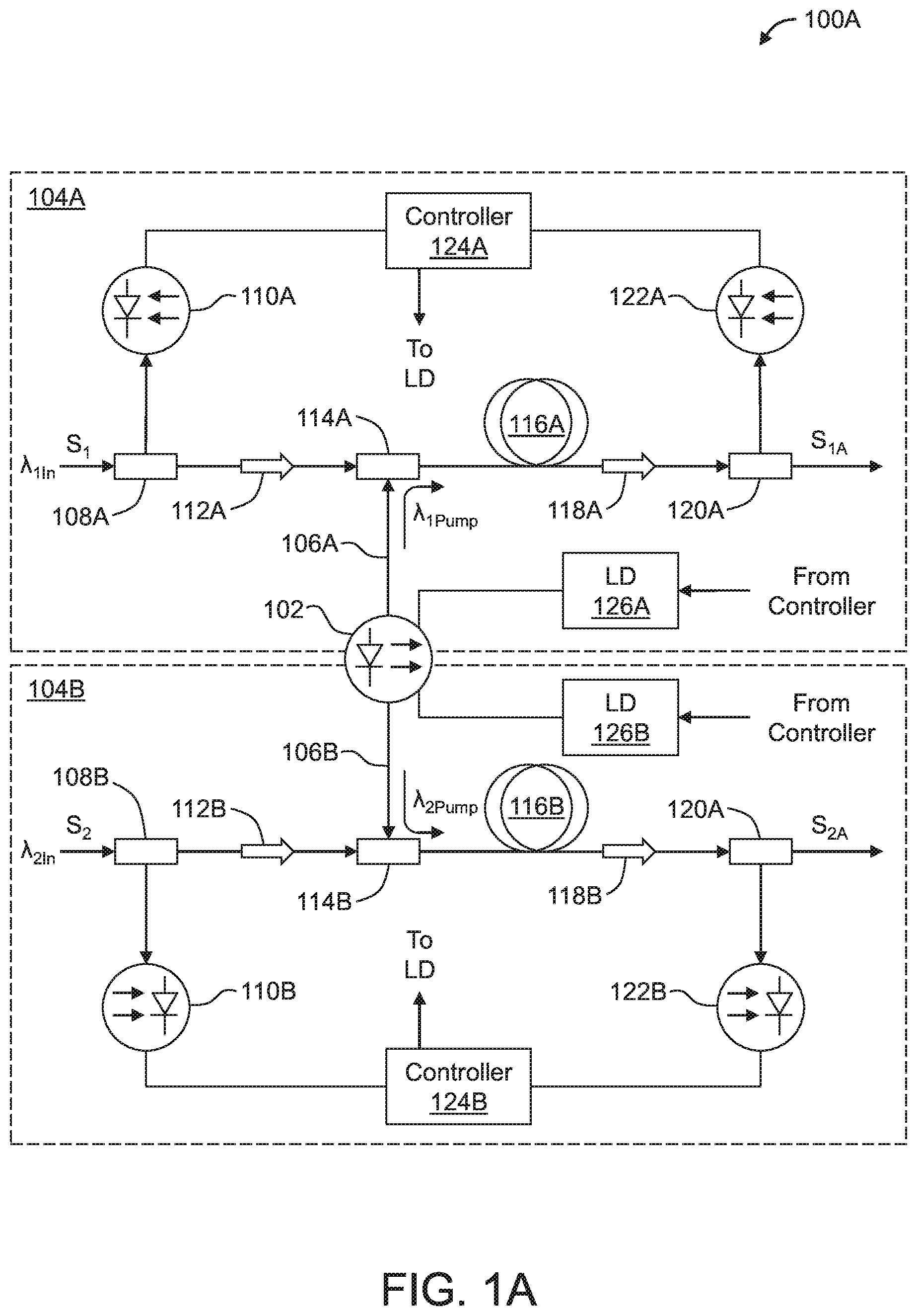 Patent US12308611 — Dual output laser diode — Figure 1