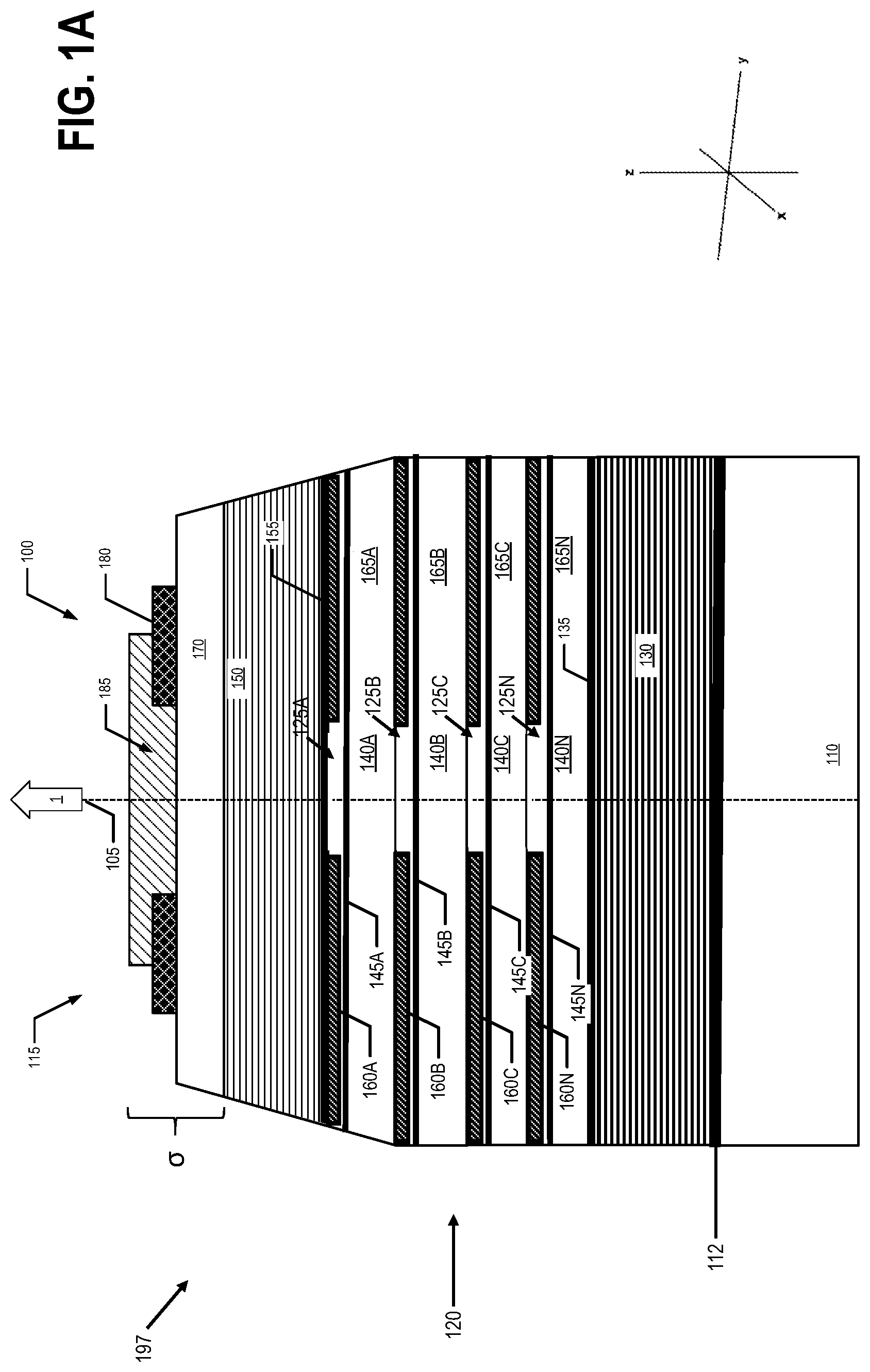 Patent US12308613 — Vertical-cavity surface-emitting laser (VCSEL) with cascaded active region — Figure 1