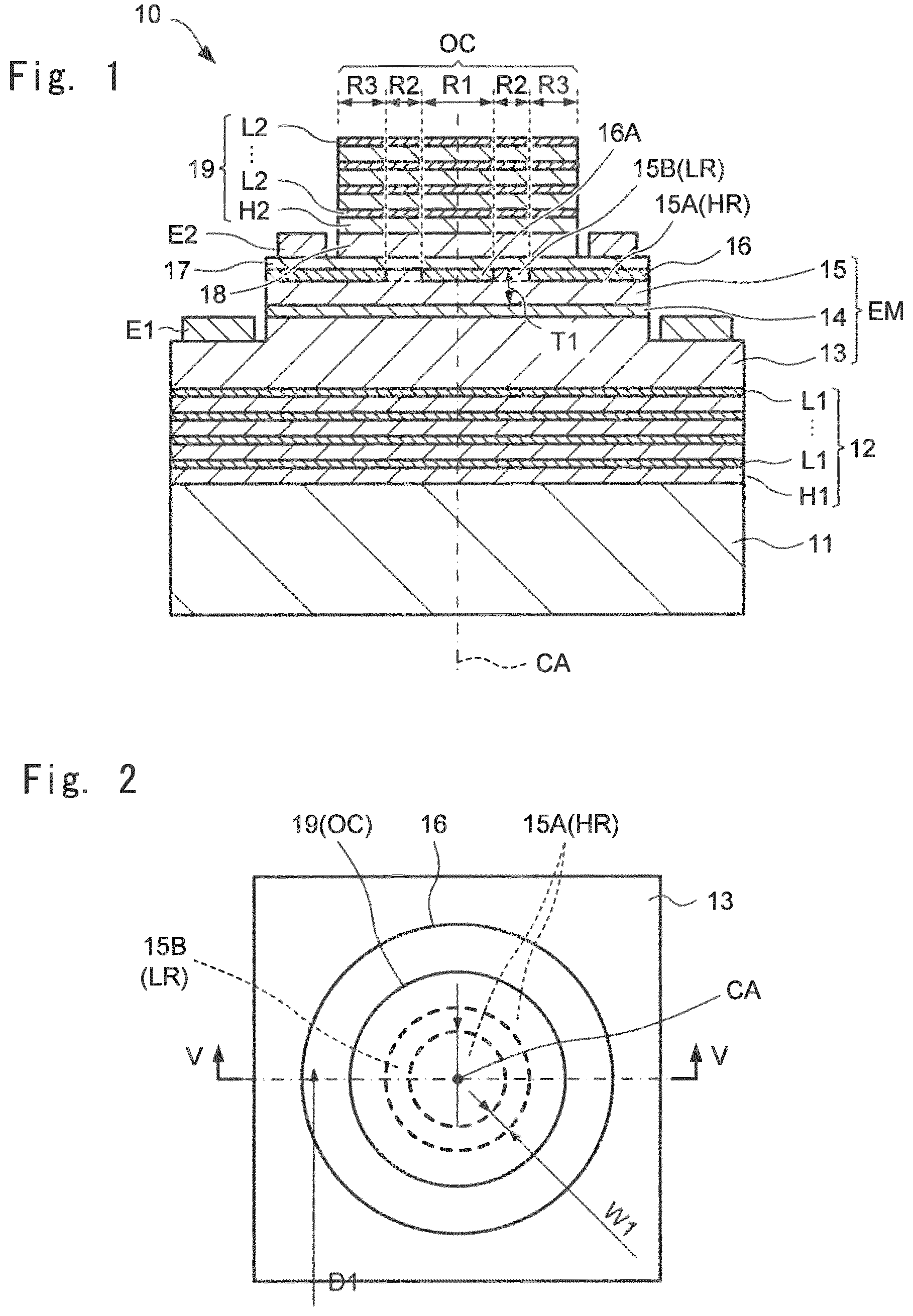 Patent US12308614 — Vertical cavity surface emitting device — Figure 1