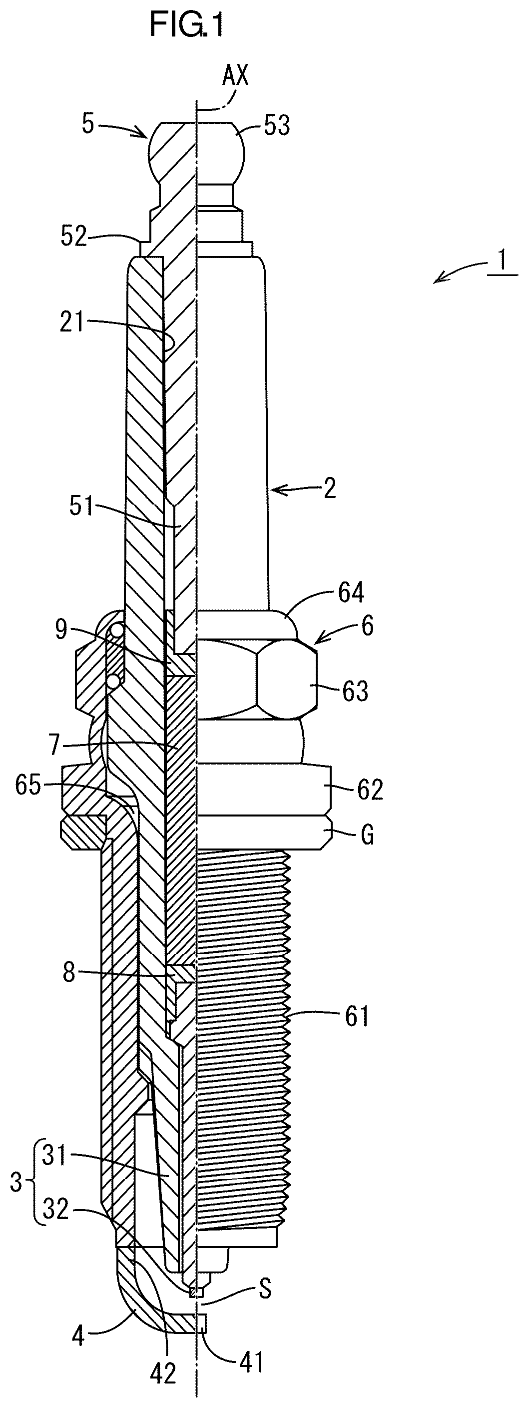 Patent US12308619 — Noble metal tip for spark plug, electrode for spark plug, and spark plug — Figure 1