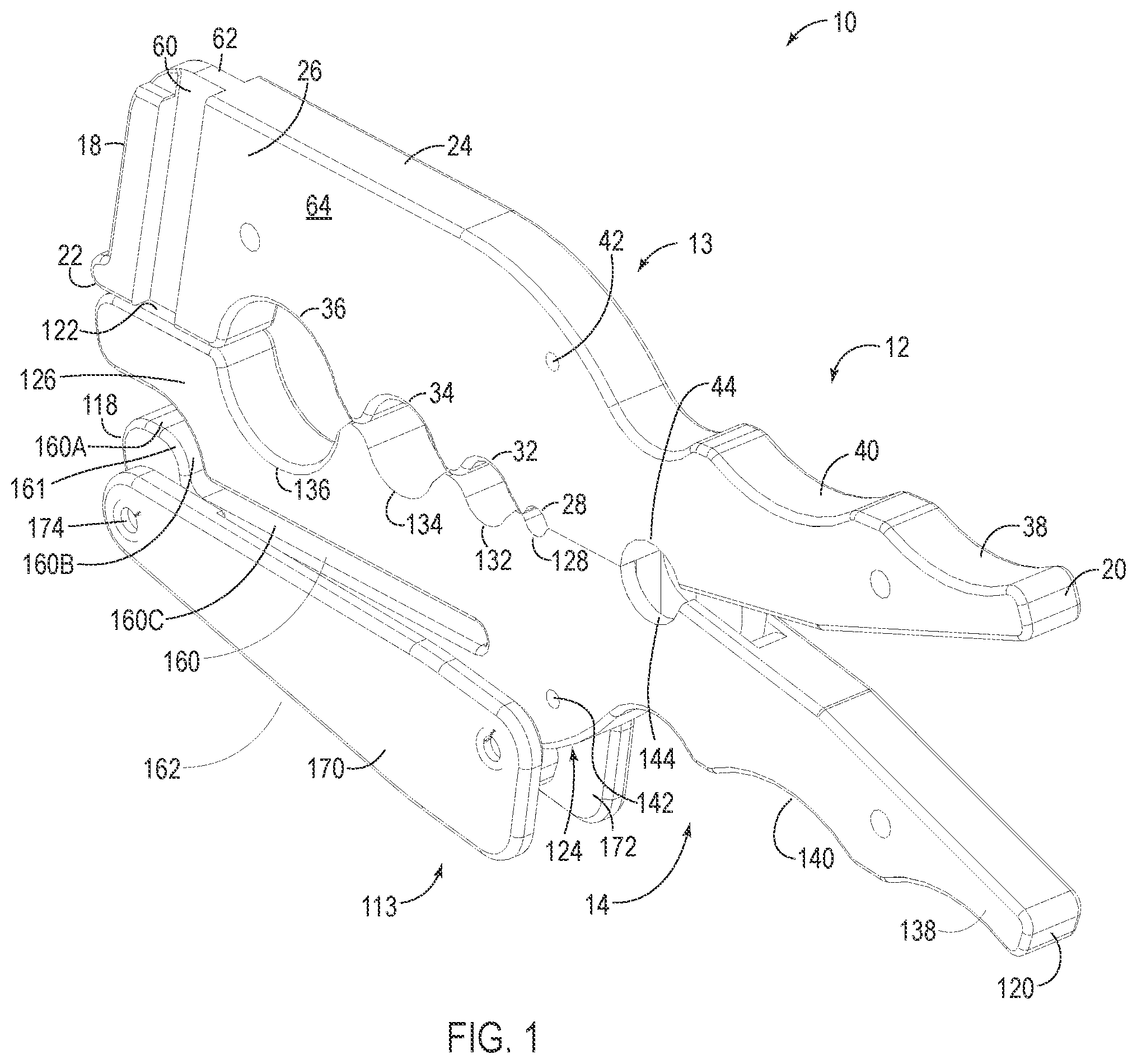 Patent US12308623 Figure 1 – Clamping device and method