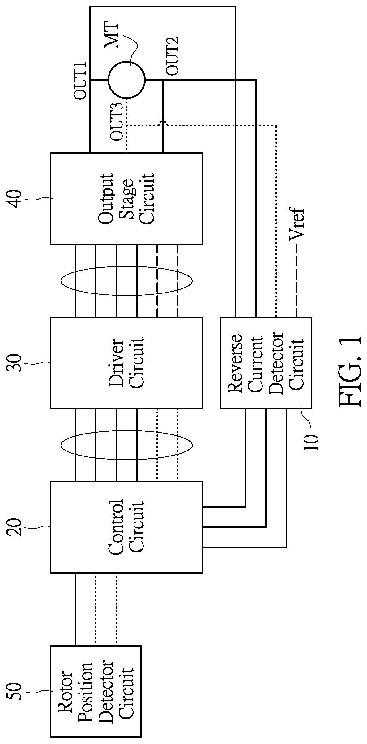 Patent US12308634 — Motor driver circuit having reverse current detection mechanism — Figure 1