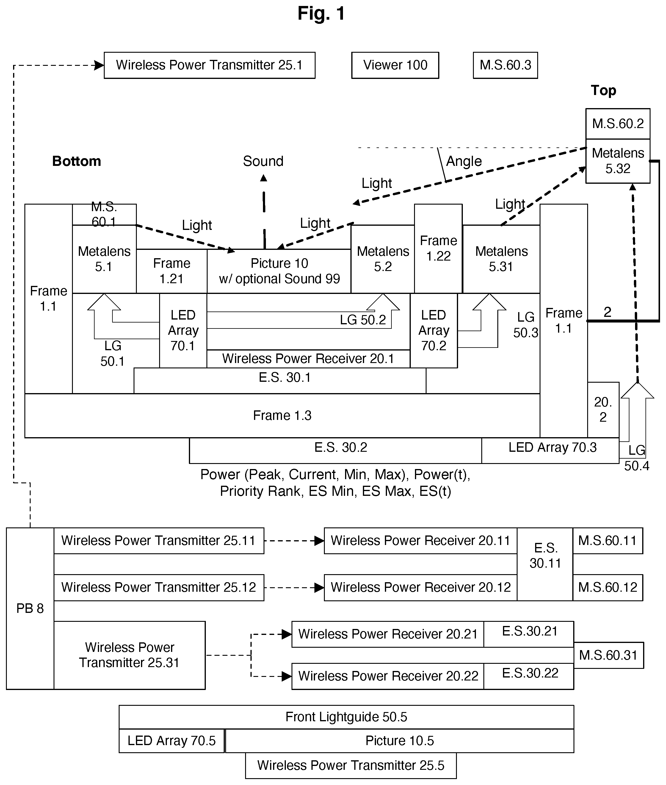 Patent US12308655 — Dynamic systems leveraging decoupled wireless power with integral energy storage — Figure 1