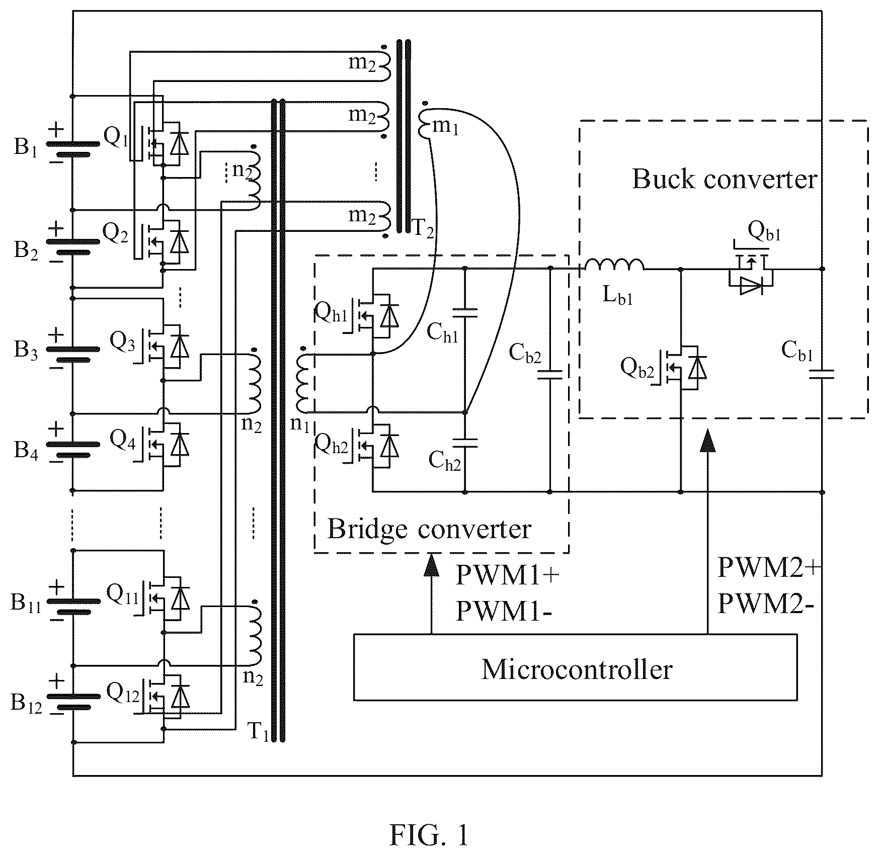 Patent US12308673 — Active equalizer circuit, battery management system, and power supply system — Figure 1