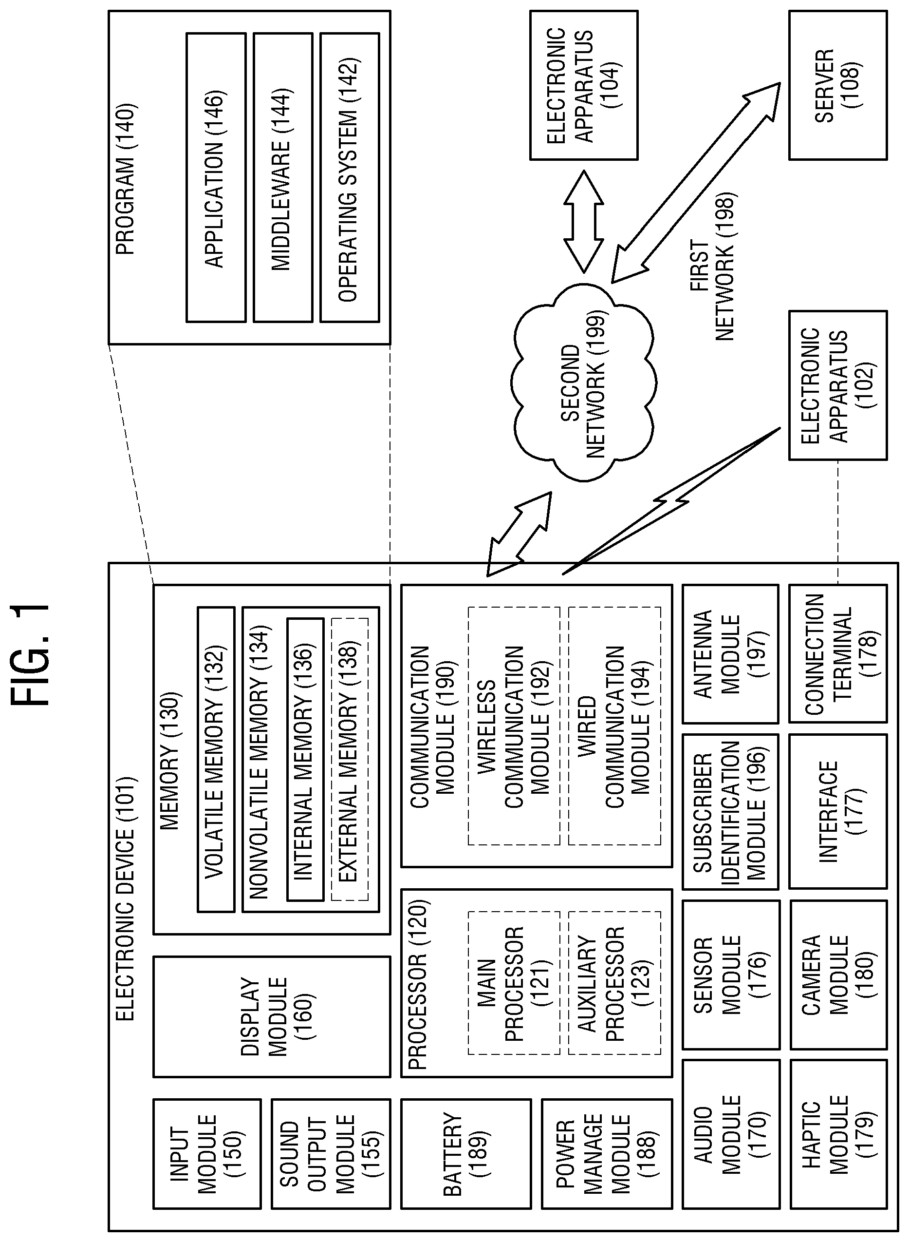 Patent US12308676 — Electronic device capable of identifying a state of a rechargeable battery — Figure 1