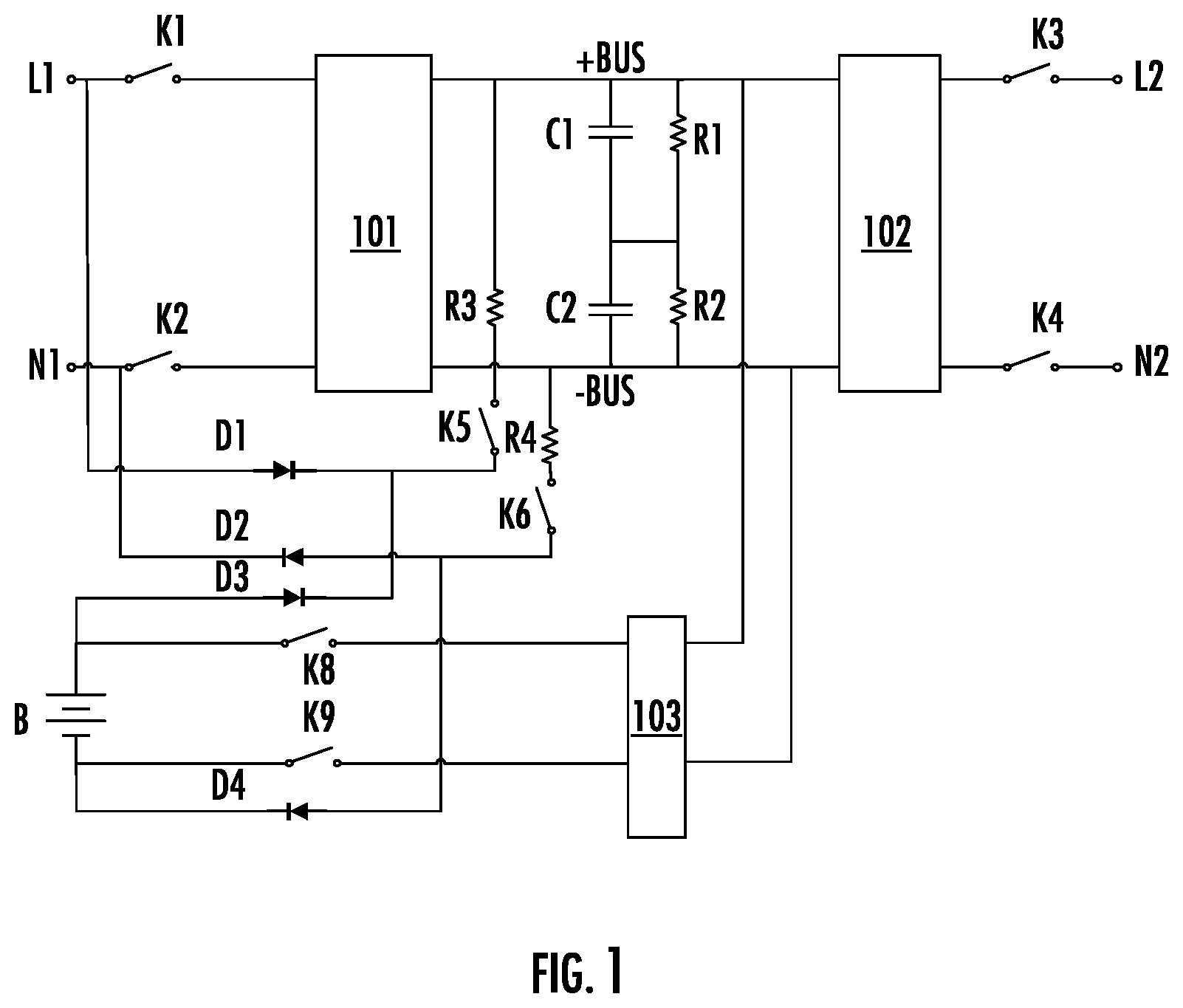Patent US12308695 — Uninterruptible power supply — Figure 1