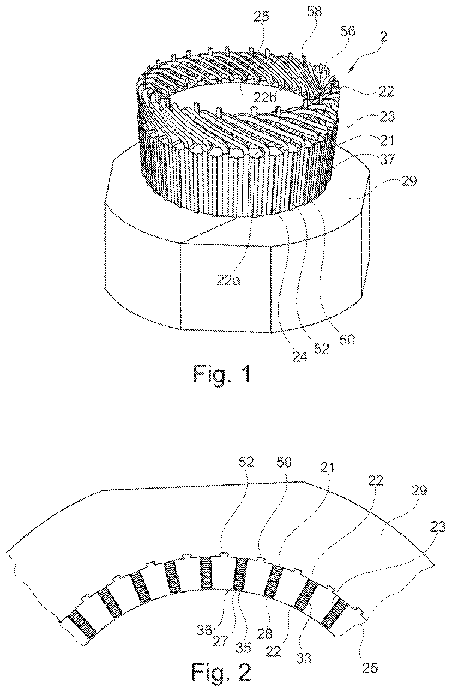 Patent US12308712 — Stator for a rotating electrical machine — Figure 1