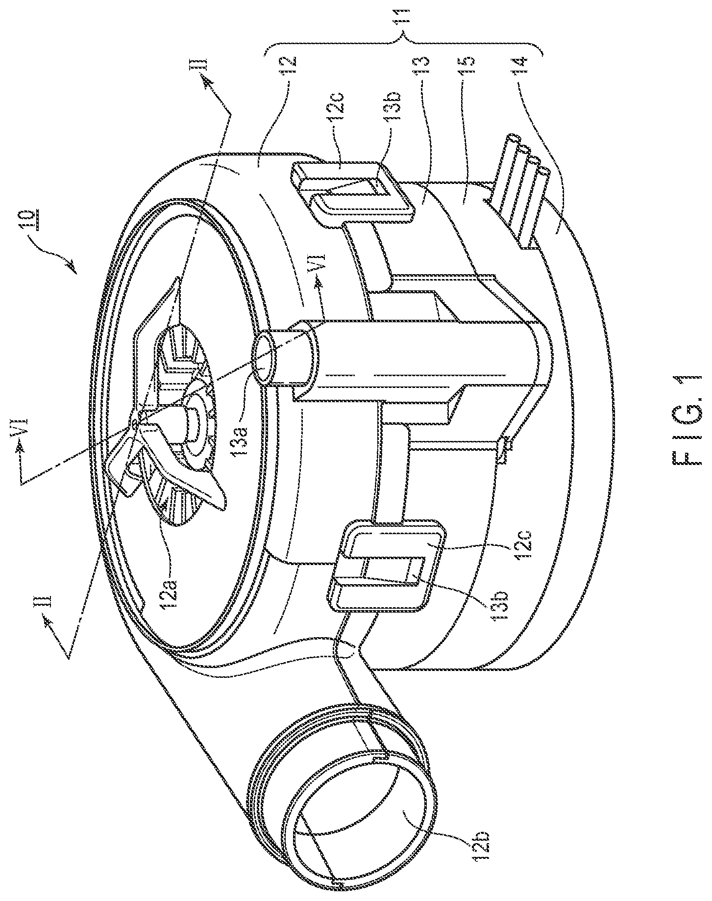 Patent US12308713 Figure 1 – Motor attaching structure and motor attaching method