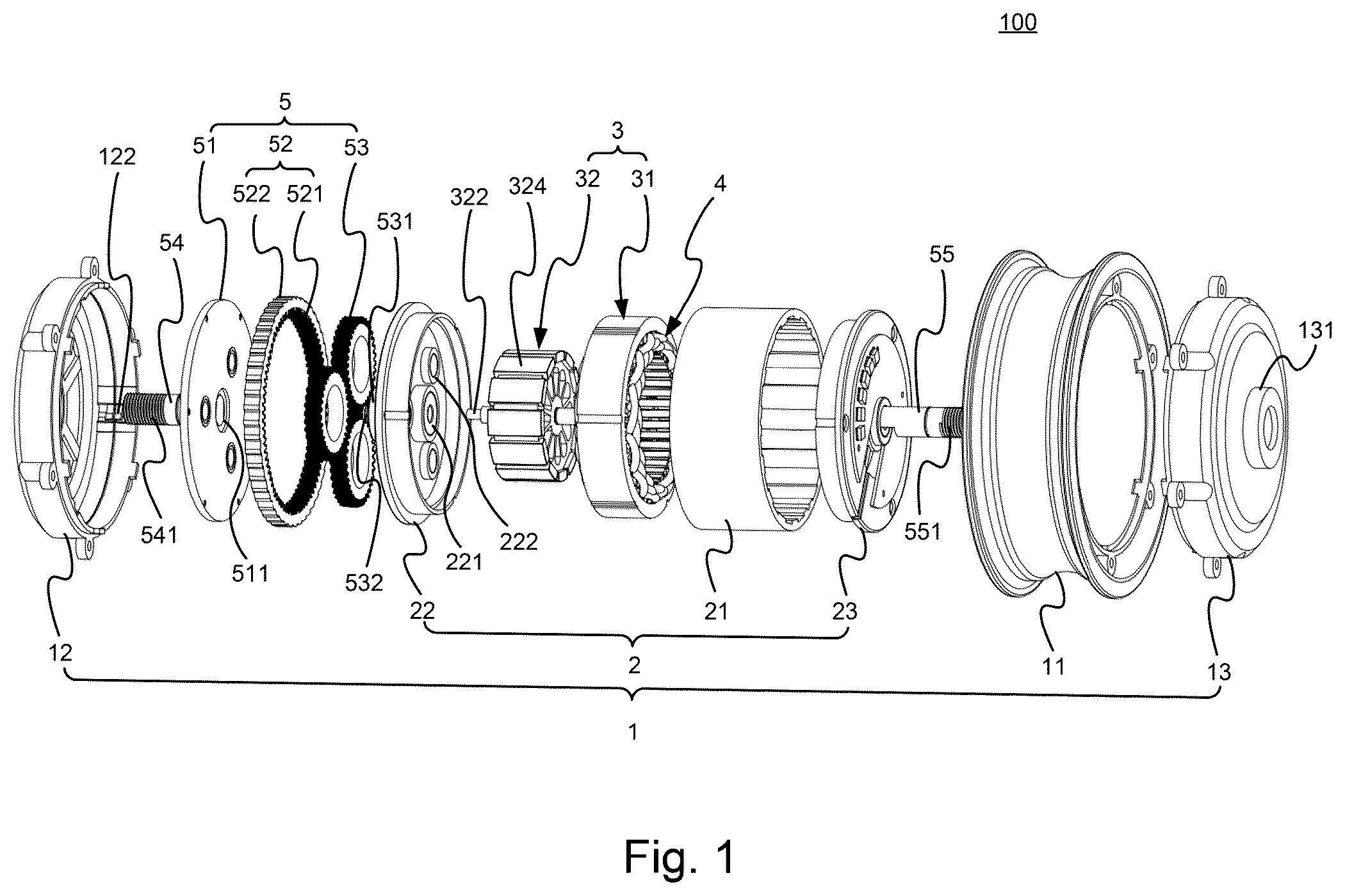 Patent US12308717 — Energy-saving three-phase brushless direct-current machine — Figure 1