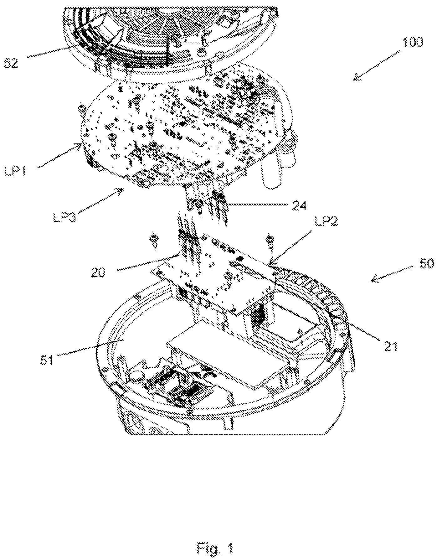 Patent US12308725 — Modular circuit board arrangement and method for assembling a circuit board arrangement — Figure 1