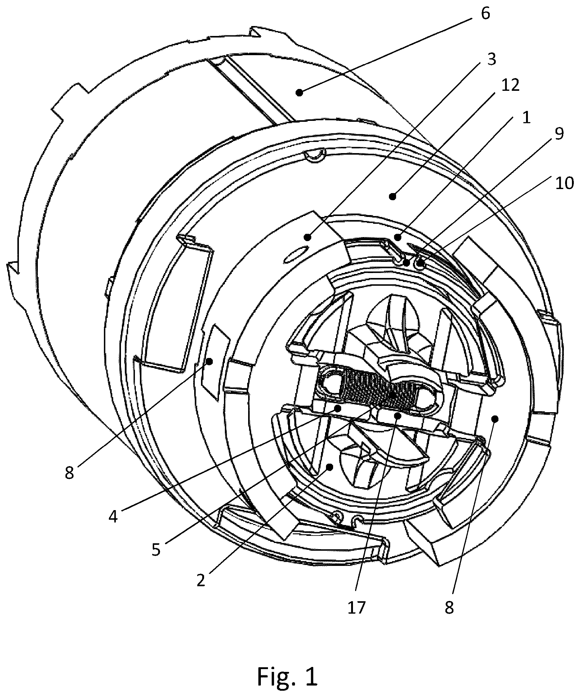 Patent US12308726 Figure 1 – Centrifugal positive locking brake and method for controlling shutter drives
