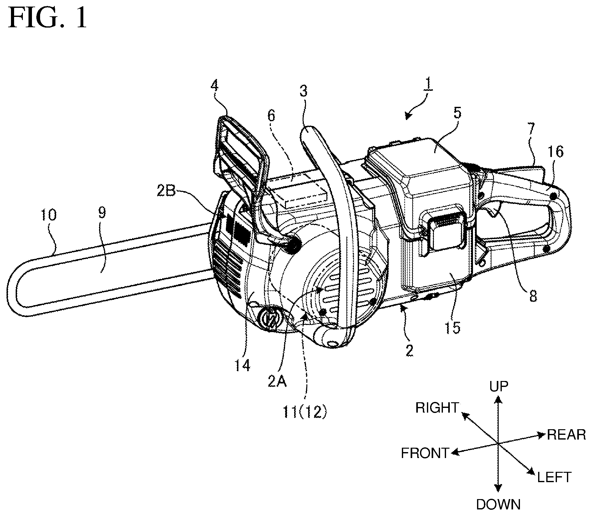 Patent US12308728 — Electric work machine — Figure 1