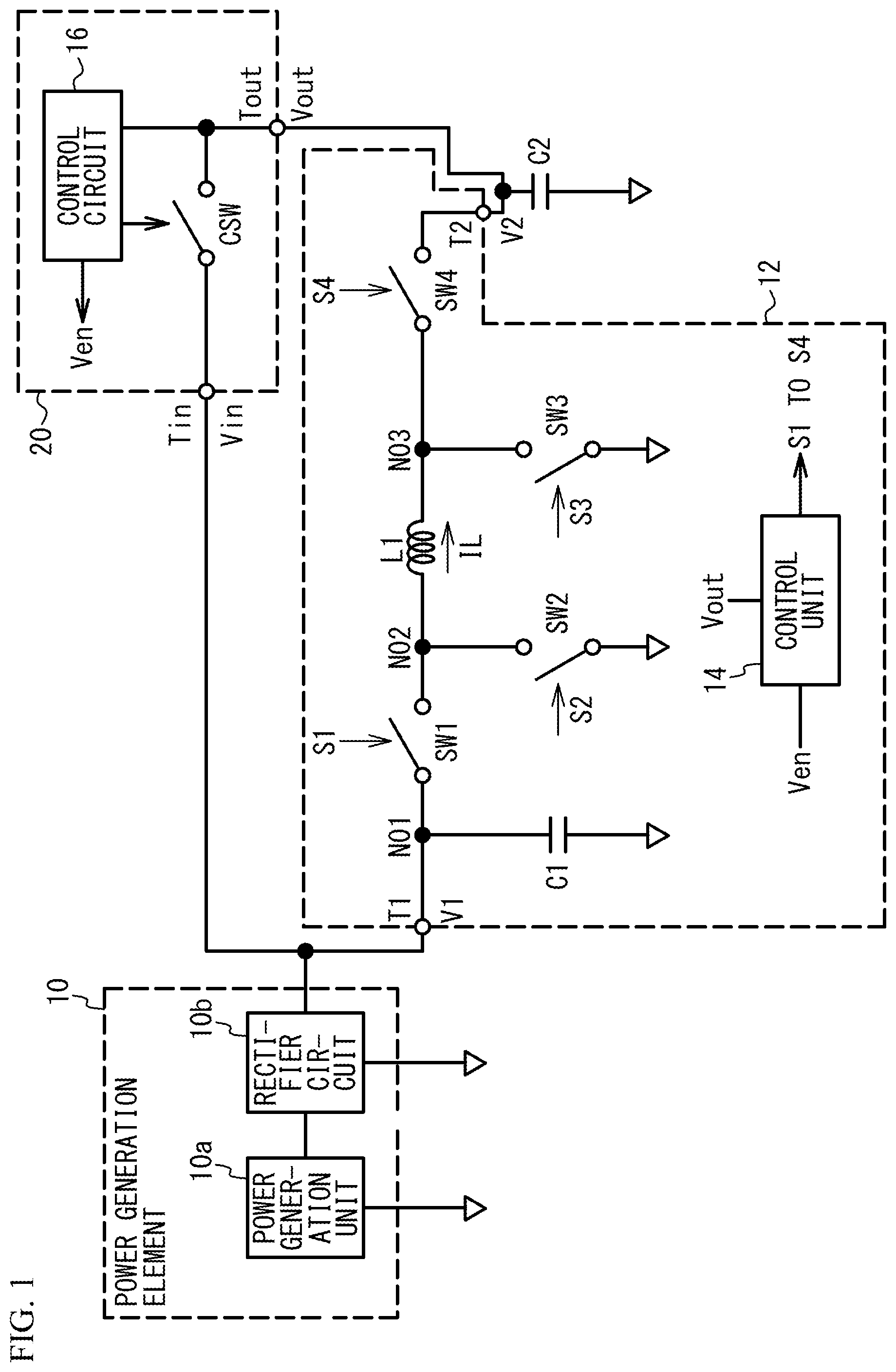 Patent US12308745 — Switching circuit and power supply circuit — Figure 1