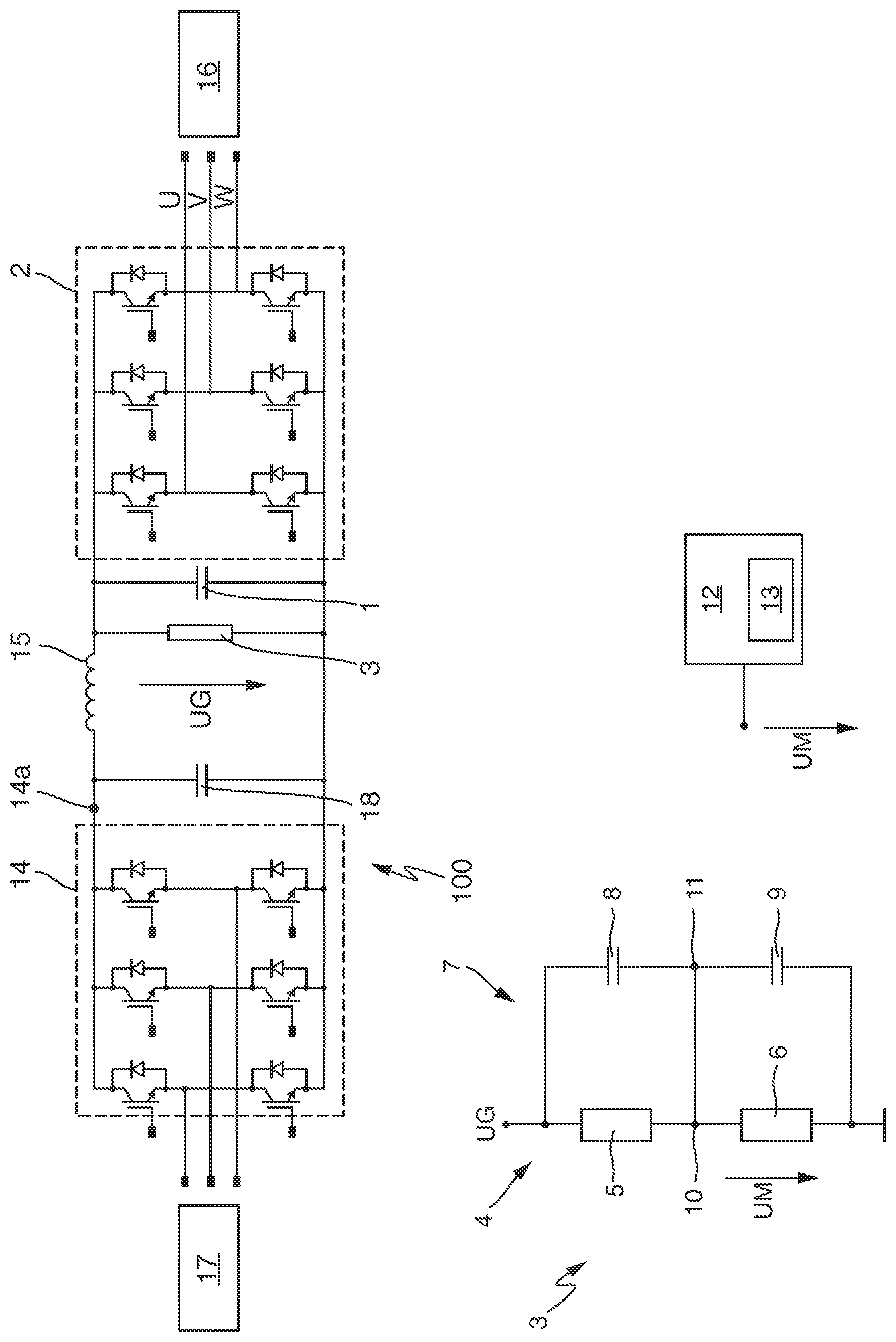Patent US12308755 Figure 1 – Frequency converter
