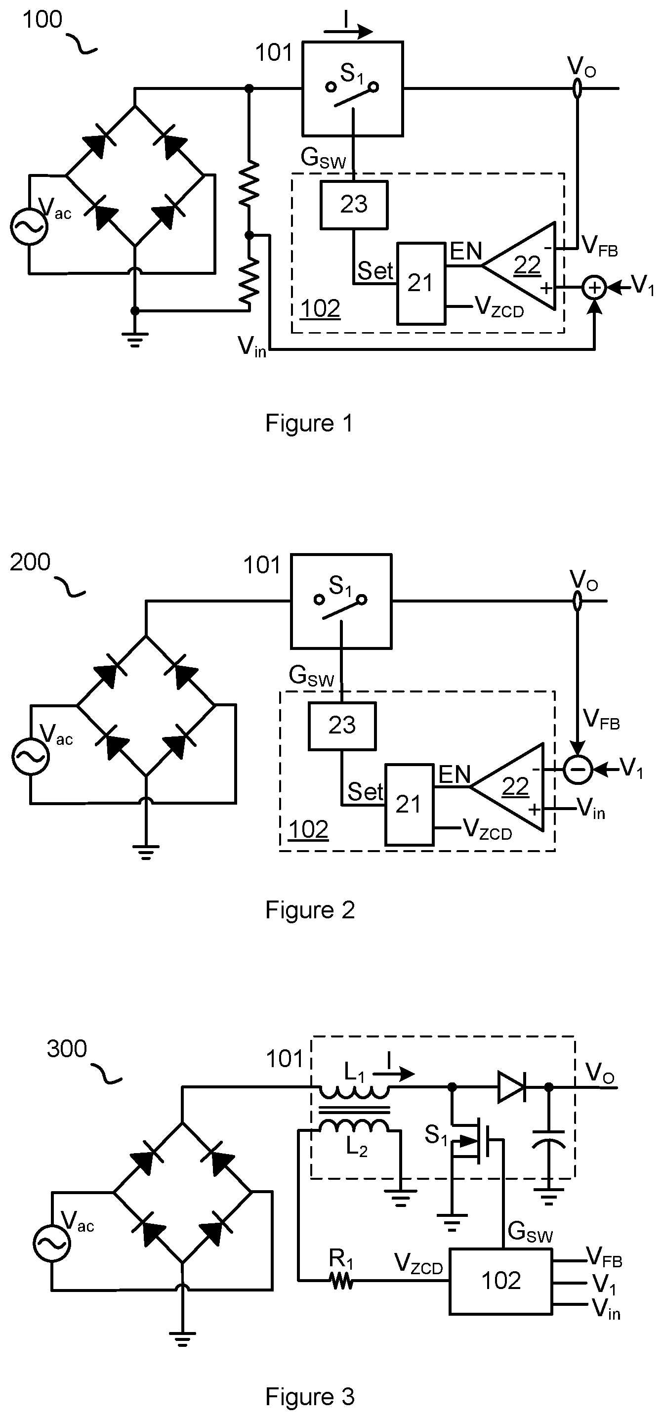 Patent US12308758 — Switching mode power supply with stable zero crossing detection, the control circuit and the method thereof — Figure 1