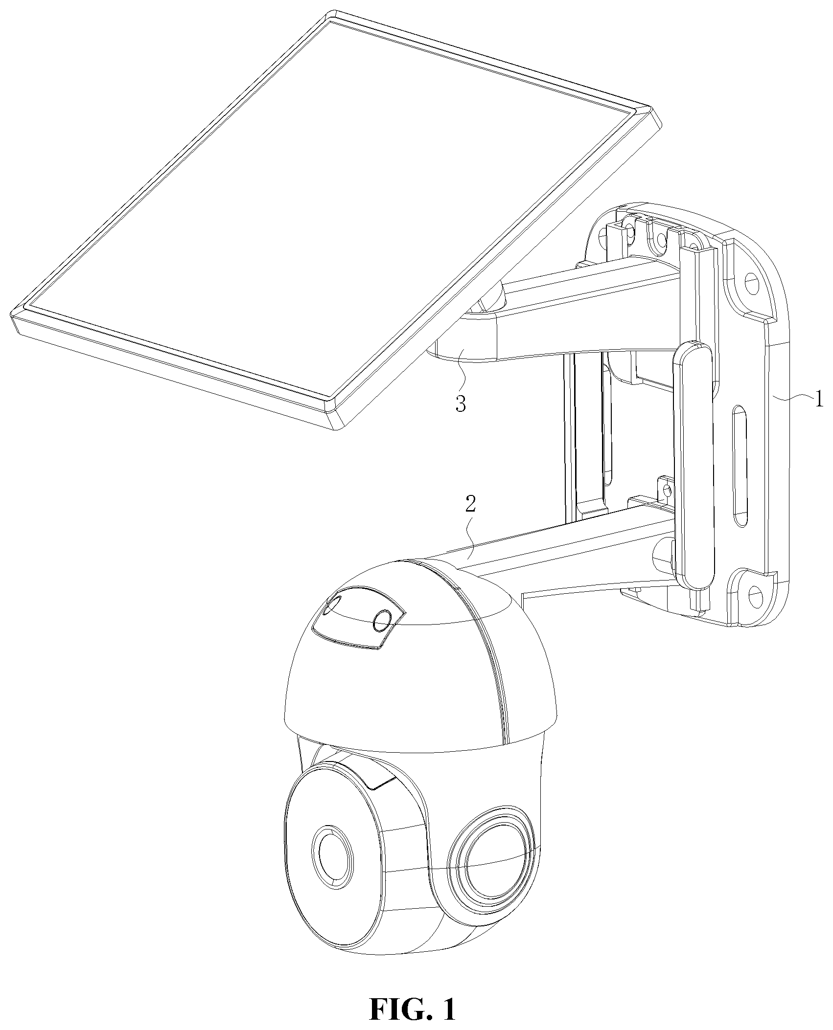 Patent US12308784 Figure 1 – Easy-to-install solar surveillance apparatus