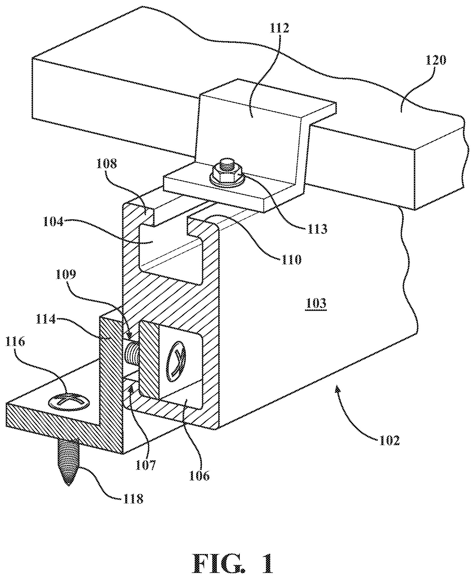 Patent US12308793 — Solar panel wire management system and method — Figure 1