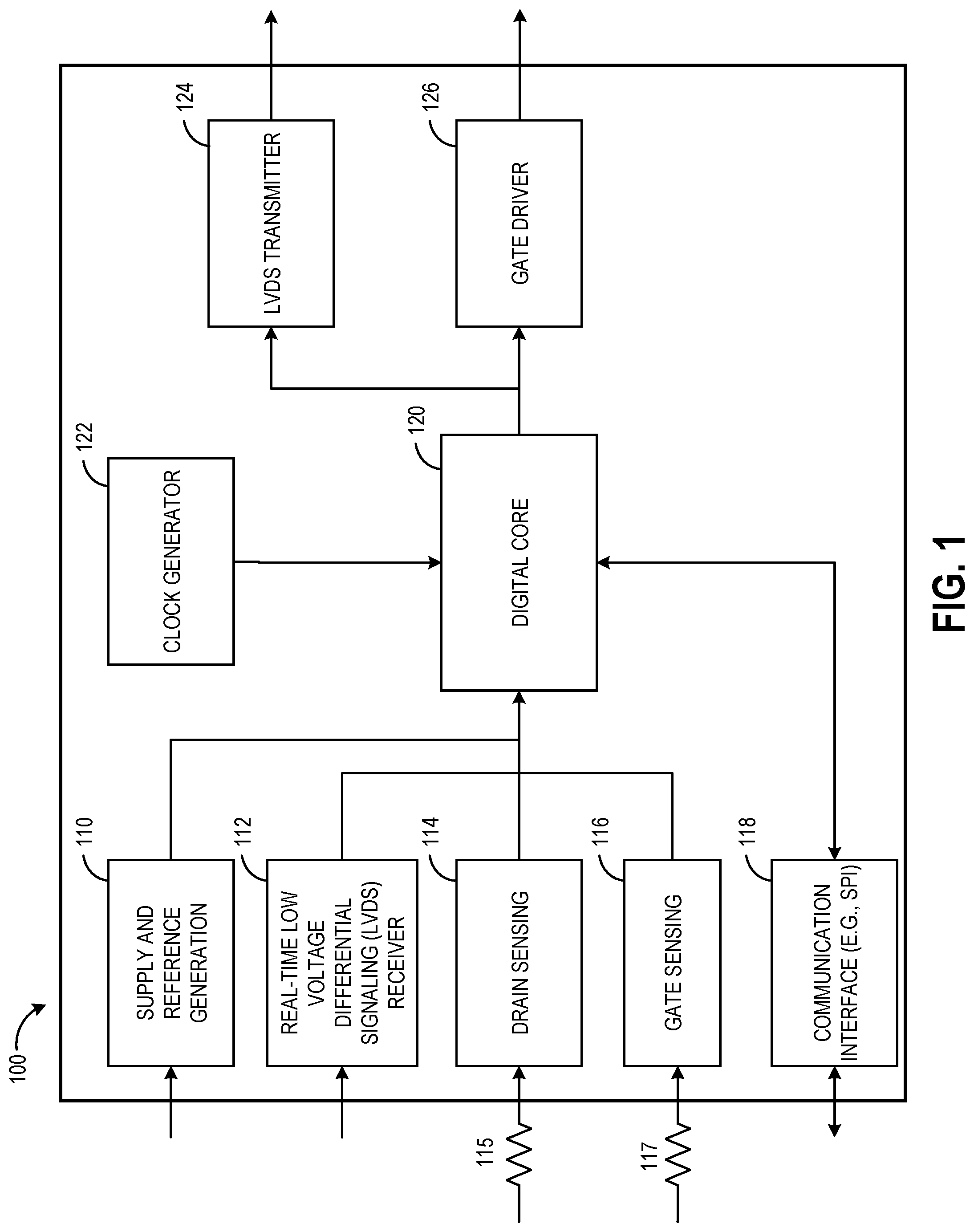 Patent US12308804 — Systems and methods for driving semiconductor devices and sensing device parameters — Figure 1