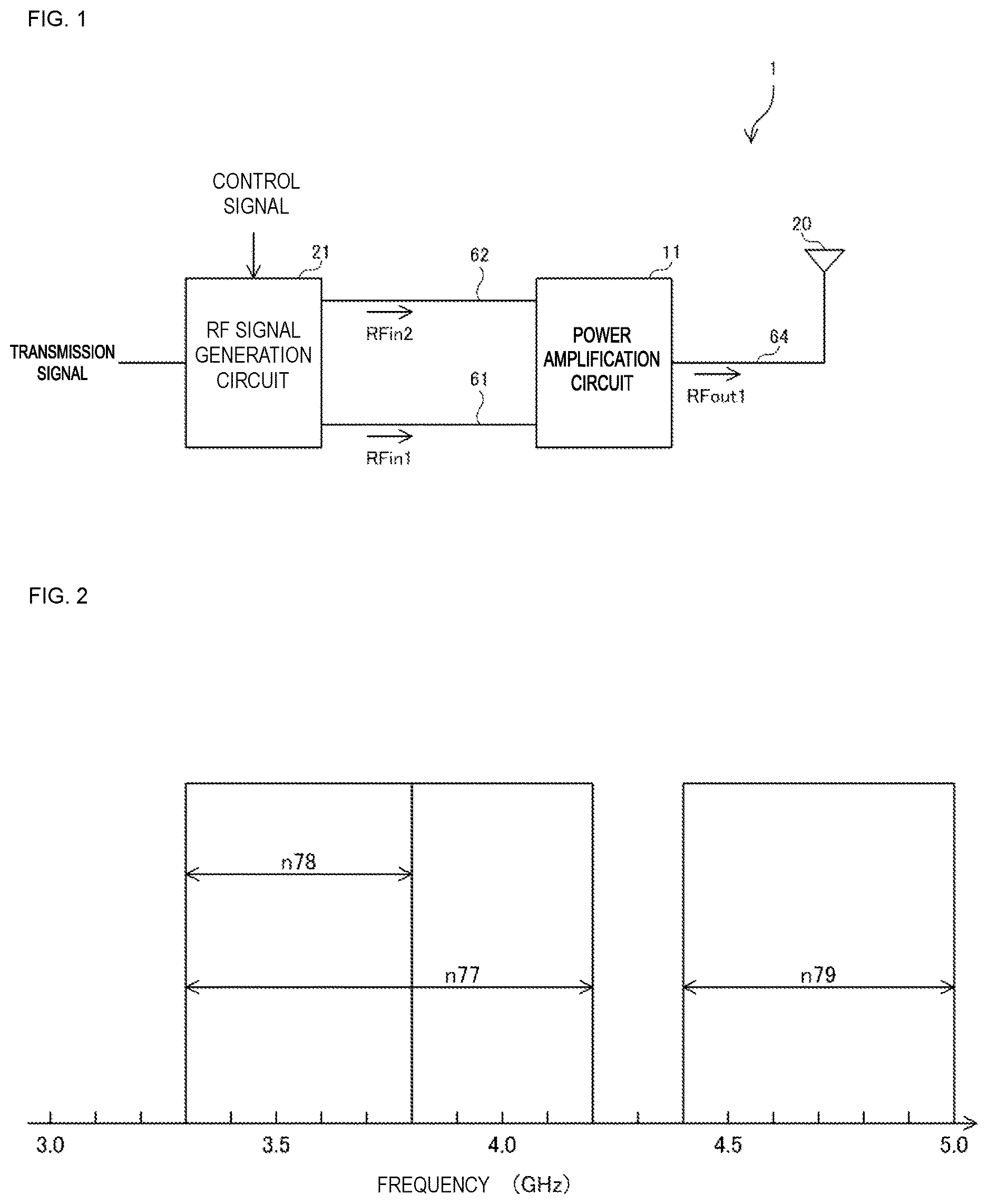 Patent US12308809 — Power amplification circuit — Figure 1