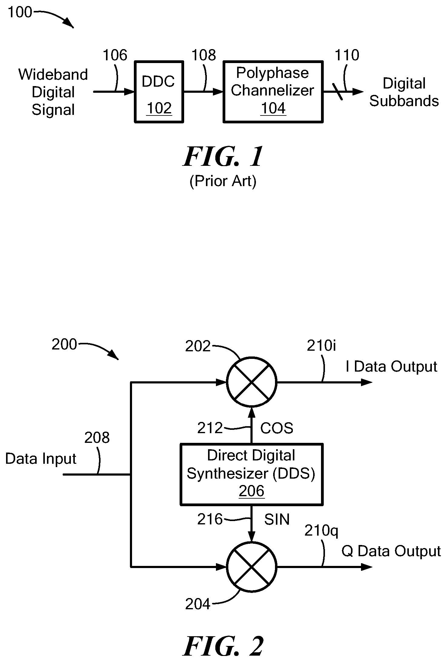 Patent US12308810 — Efficient subband channelizer for randomly-spaced frequency groups — Figure 1