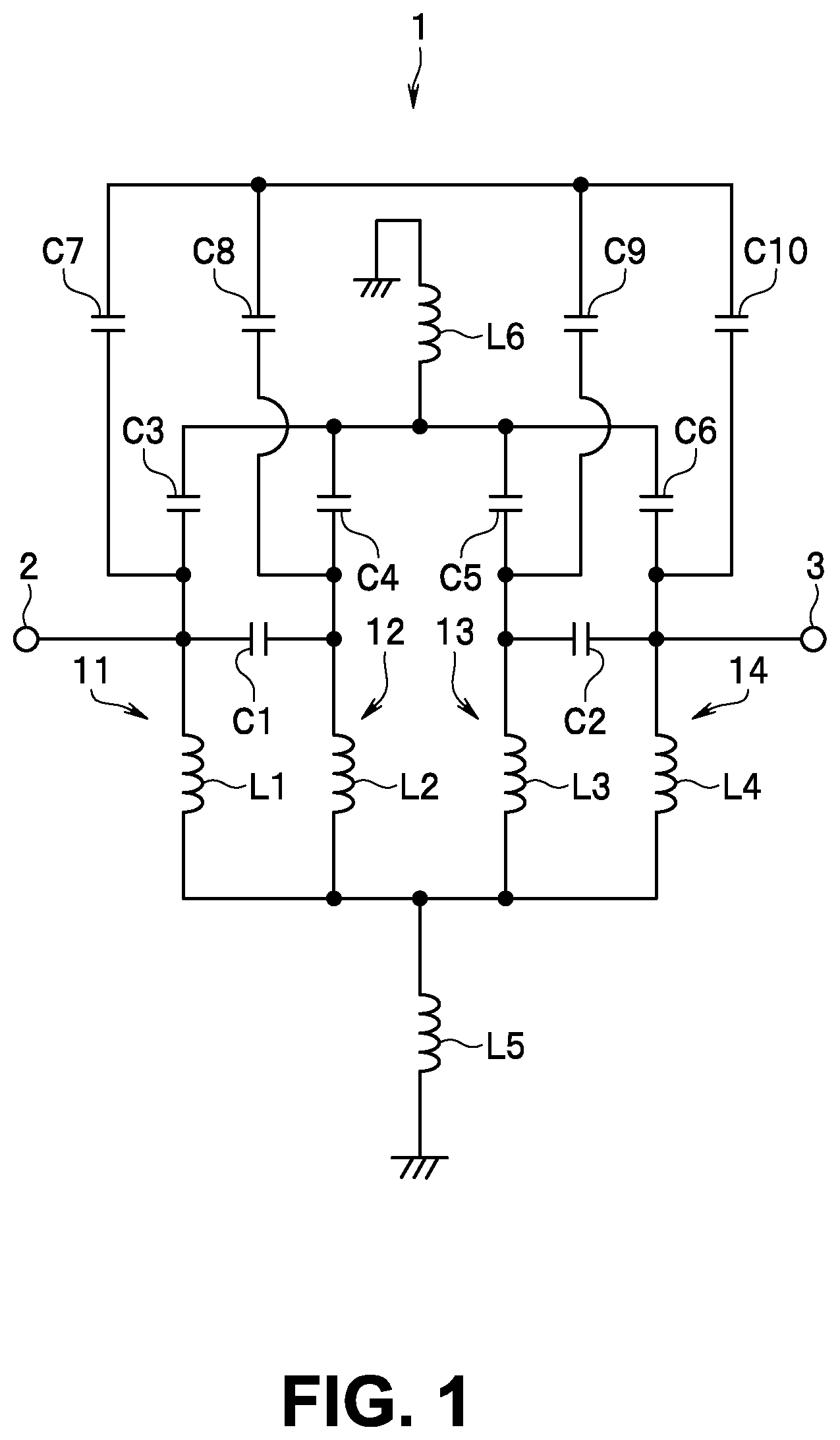 Patent US12308812 — Multilayer electronic component — Figure 1
