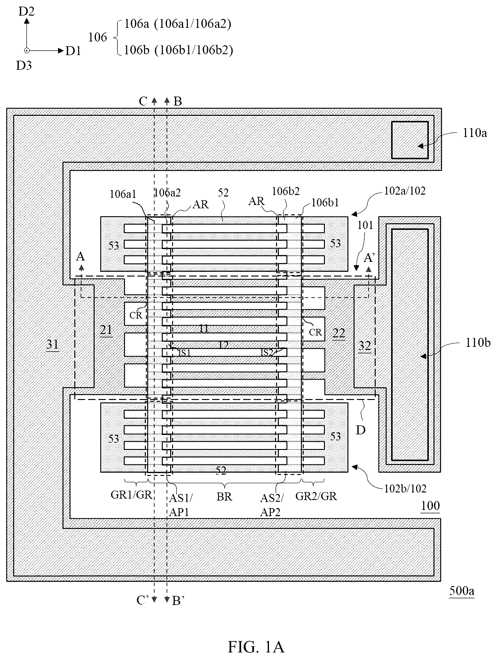 Patent US12308819 — Surface acoustic wave resonator device and manufacturing method therefor and filter — Figure 1