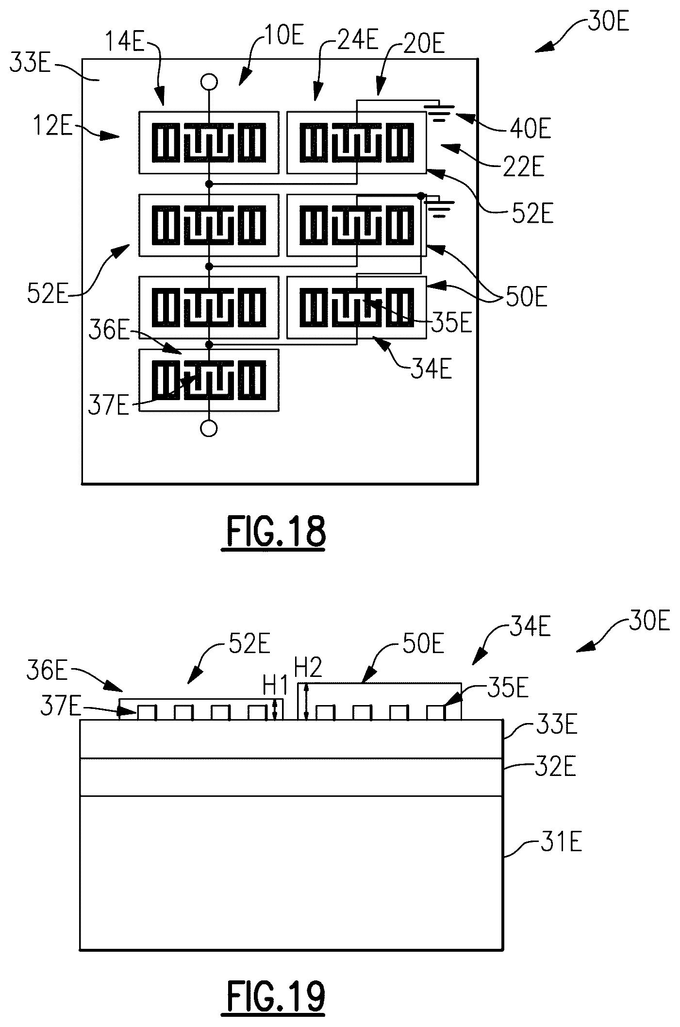 Patent US12308827 Figure 10 – Multilayer piezoelectric substrate device with positive temperature coefficient of frequency dielectric film for temperature stability