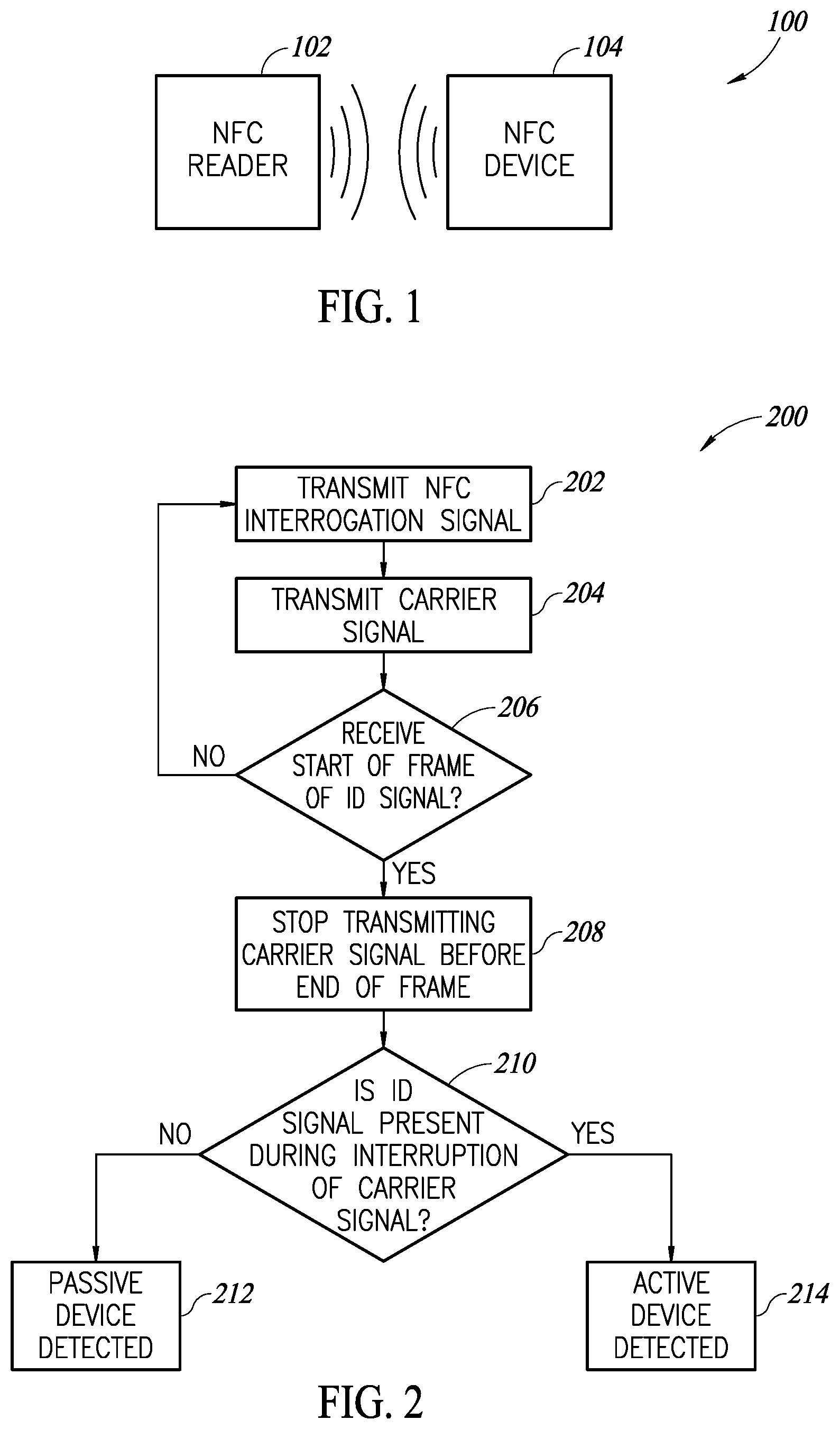 Patent US12308898 — System and method for distinguishing between active and passive NFC devices — Figure 1