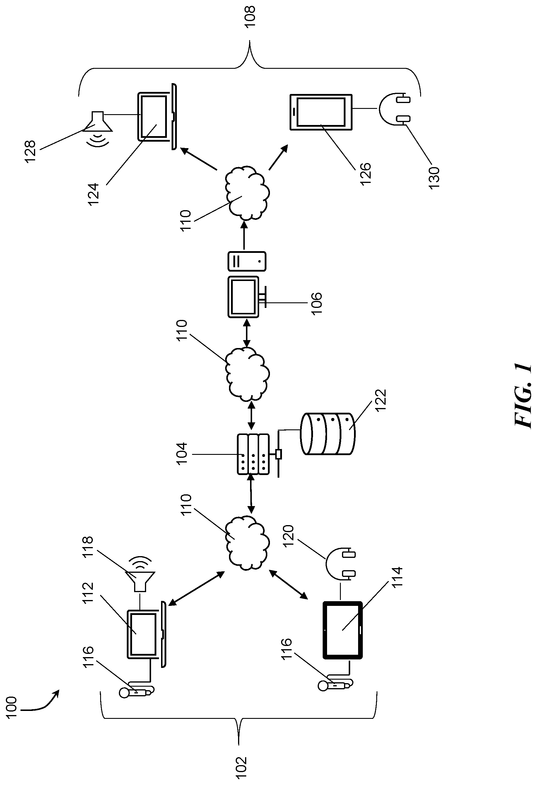 Patent US12308945 — Streaming audio synchronization system — Figure 1