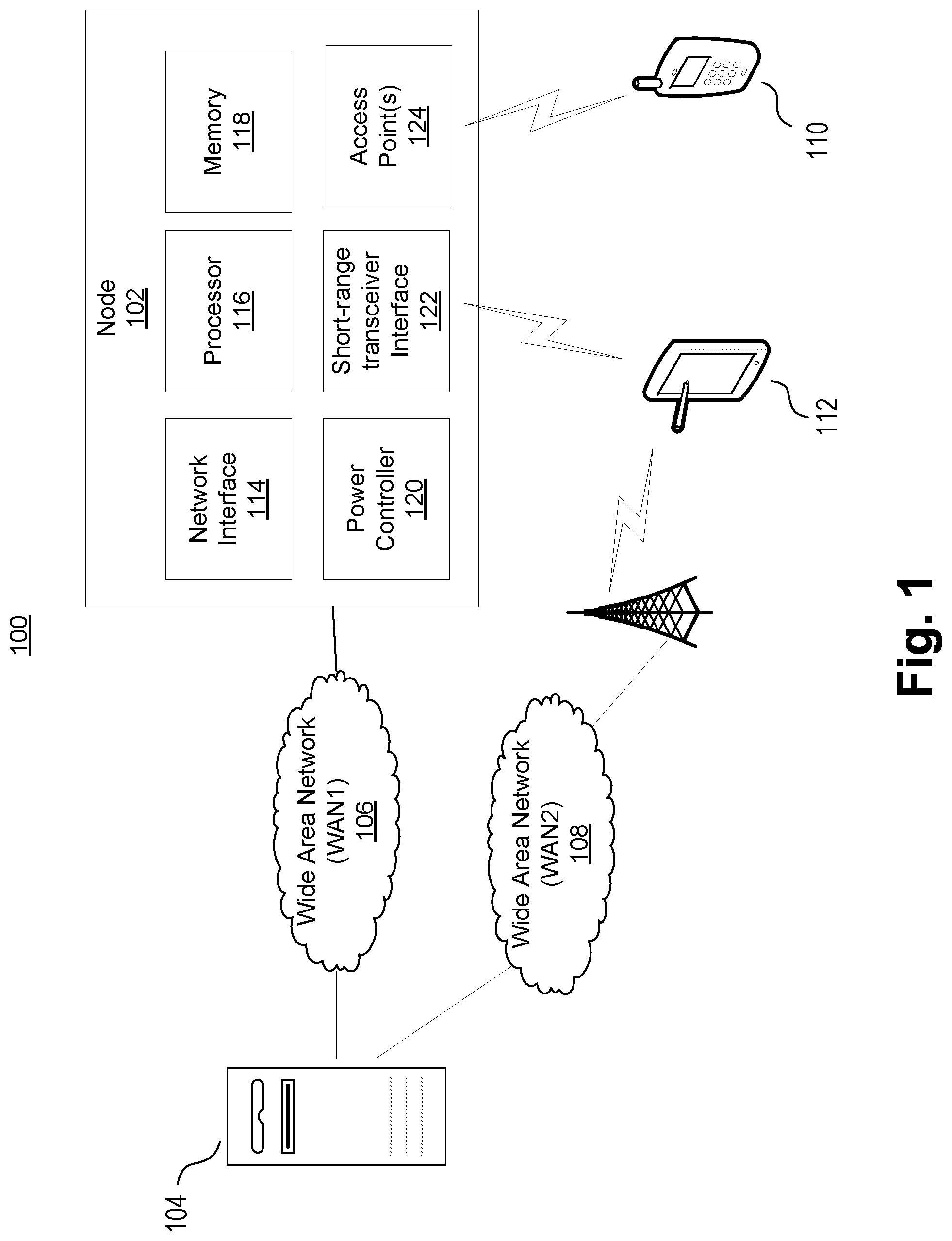 Patent US12309026 — Data gathering for a node — Figure 1