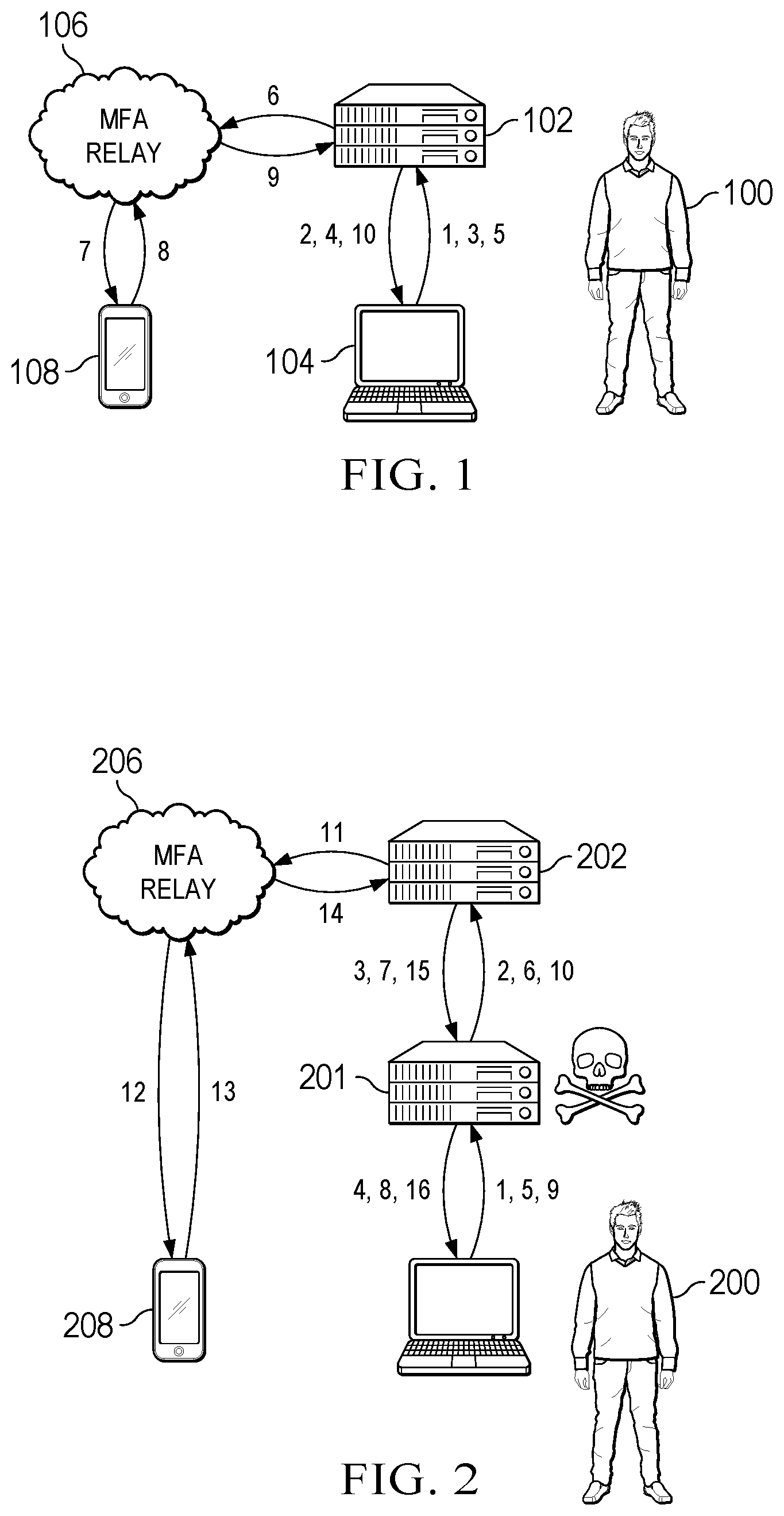 Patent US12309141 — Browser extensionless phish-proof multi-factor authentication (MFA) — Figure 1