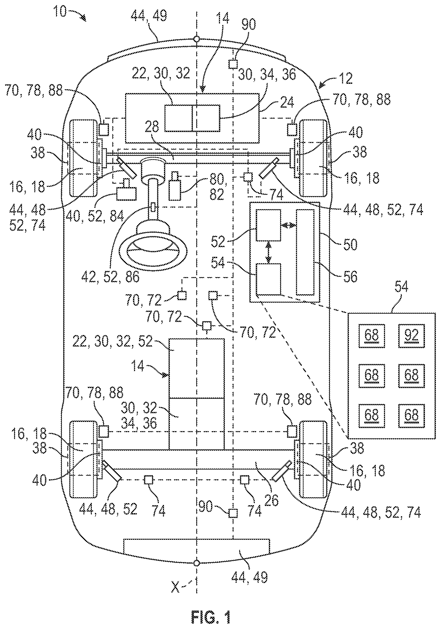 Patent US12309231 — Vehicle motion control performance enhancement using real-time data reliability and criticality assessments — Figure 1