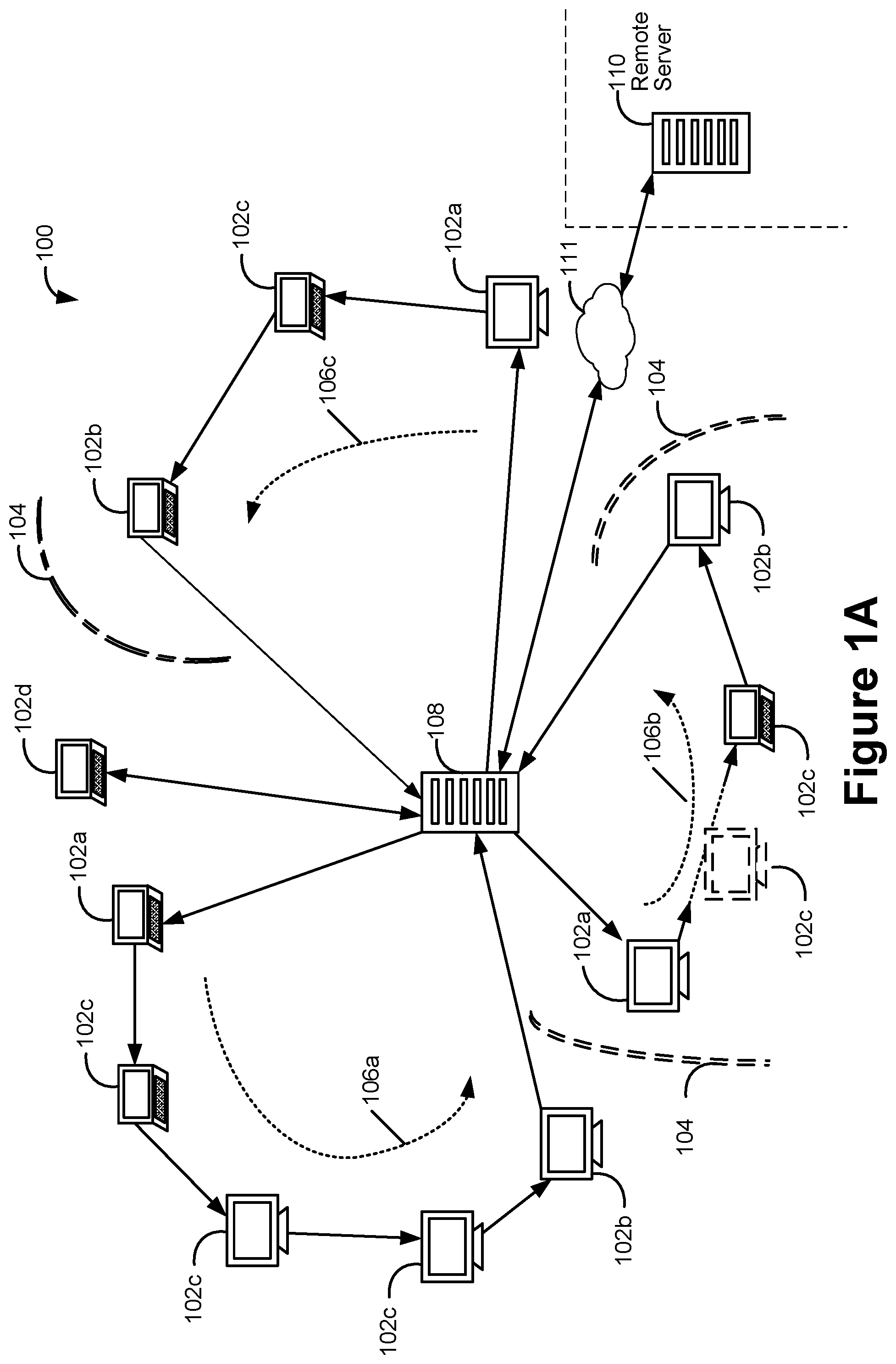 Patent US12309239 Figure 1 – Software application updating in a local network