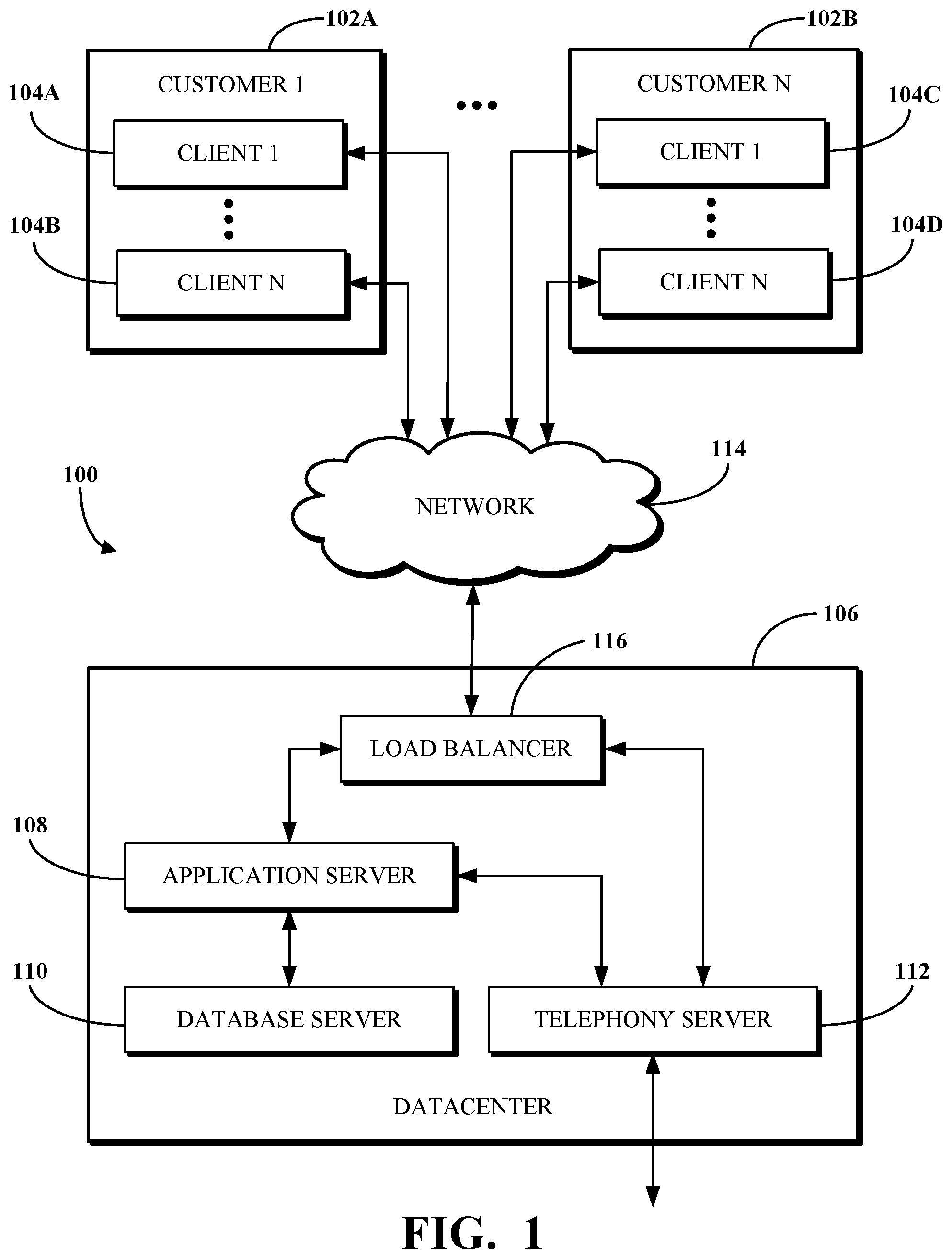 Patent US12309321 — Programmable contact center device — Figure 1