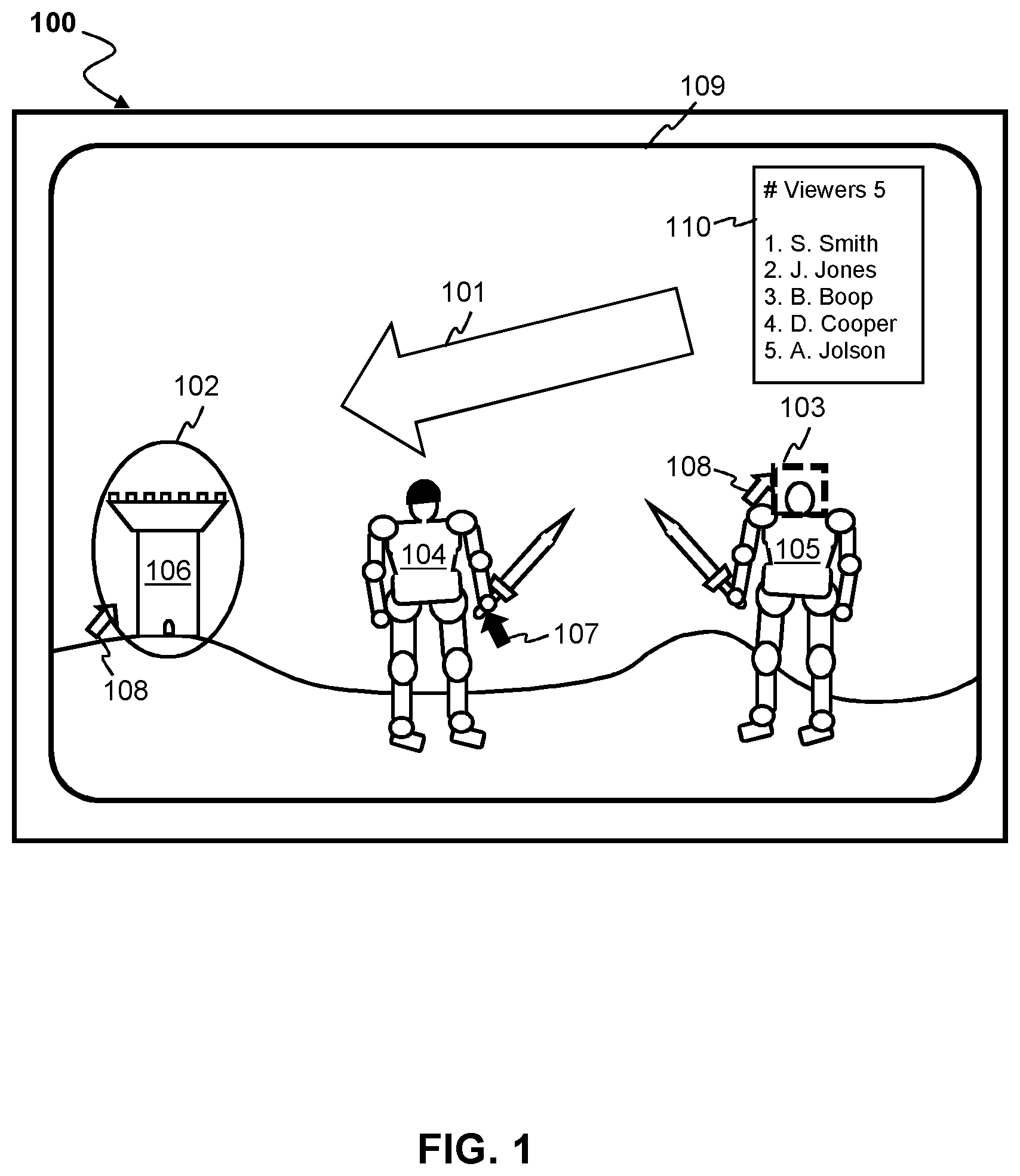 Patent US12309437 — Enhanced screen share for online computer applications — Figure 1