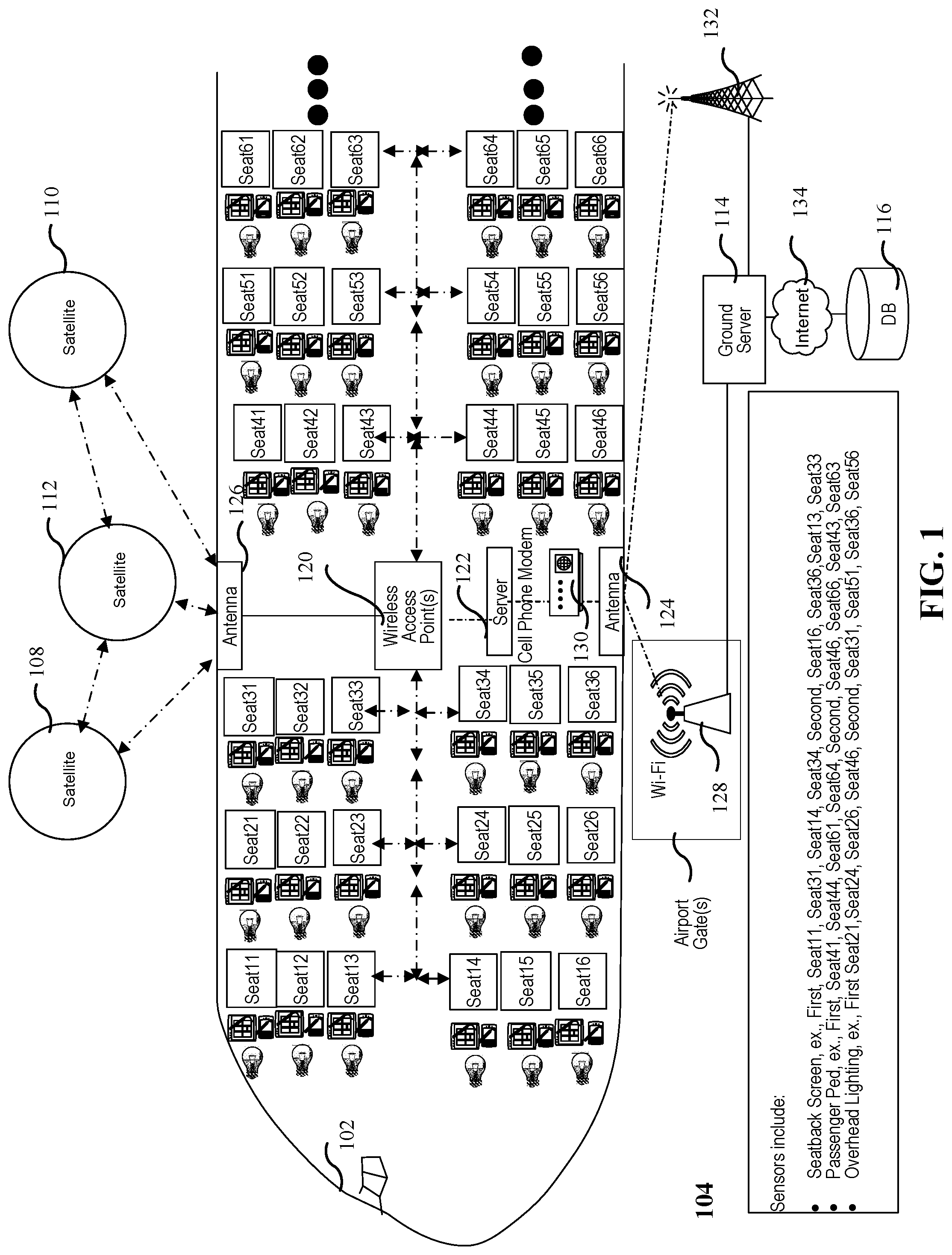 Patent US12309443 — Engagement measurement in in-flight entertainment systems — Figure 1