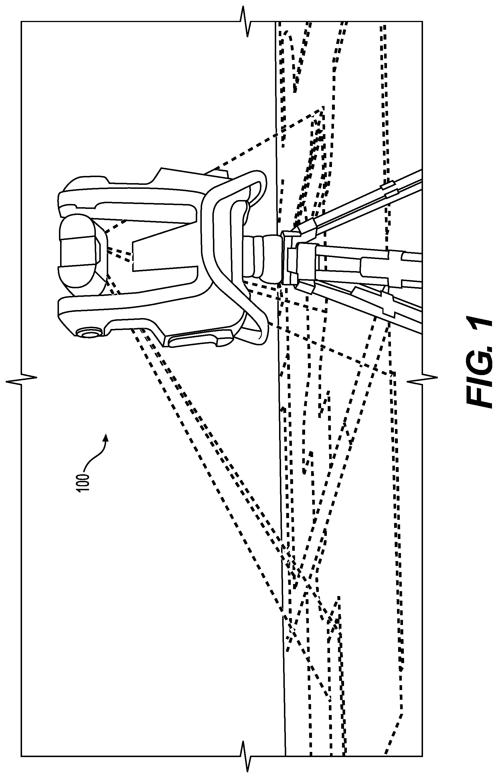 Patent US12309535 — Projection device for displaying construction plans — Figure 1