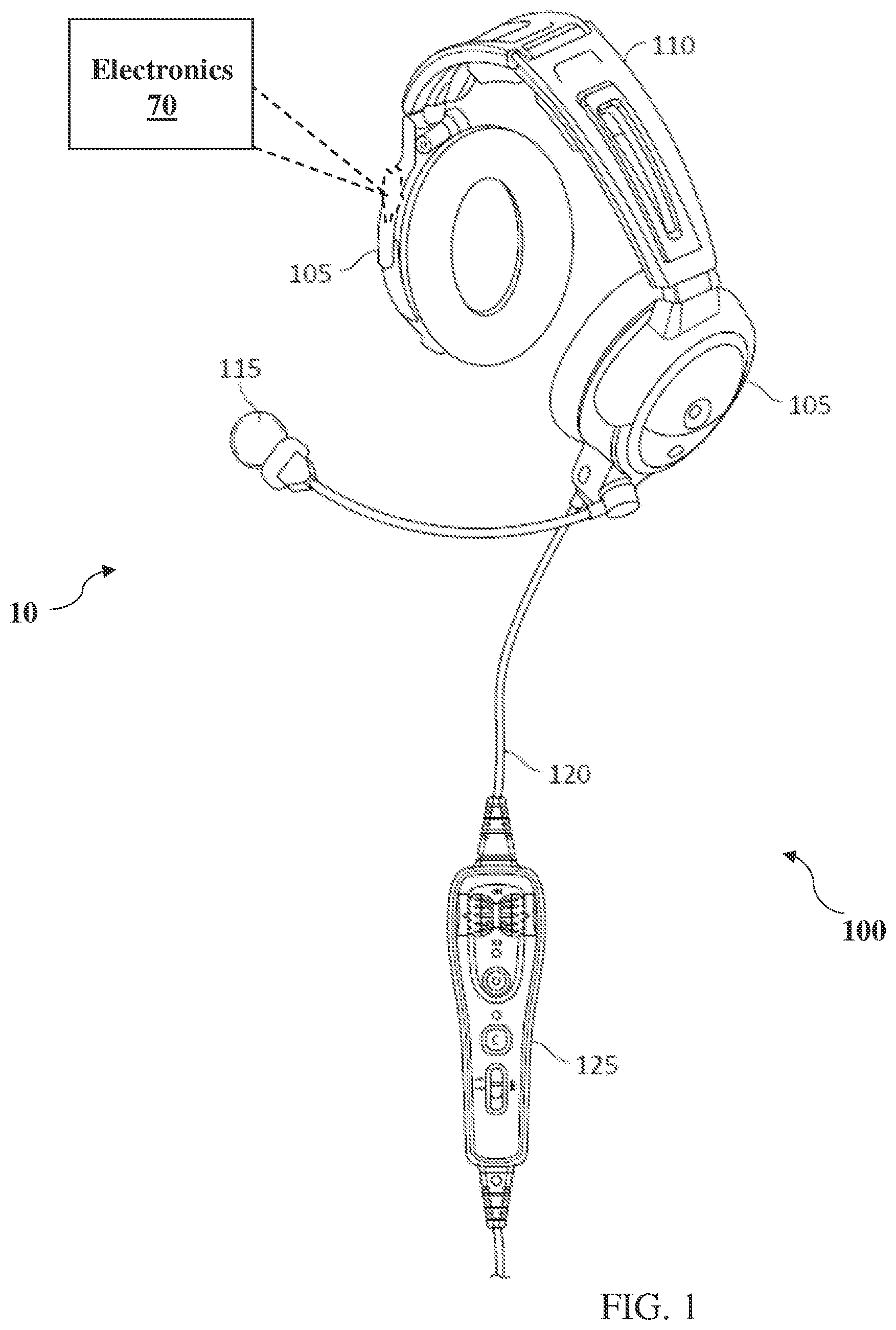 Patent US12309543 Figure 1 – Wearable audio device with control platform