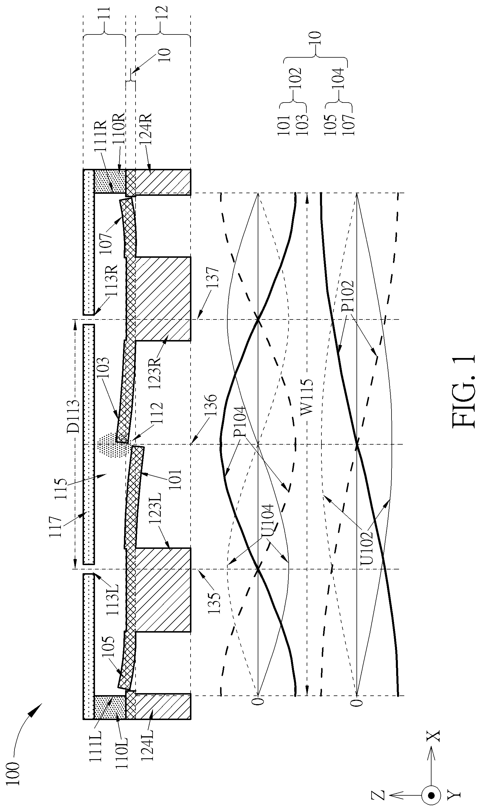 Patent US12309548 — Air-pulse generating device with efficient propagation — Figure 1