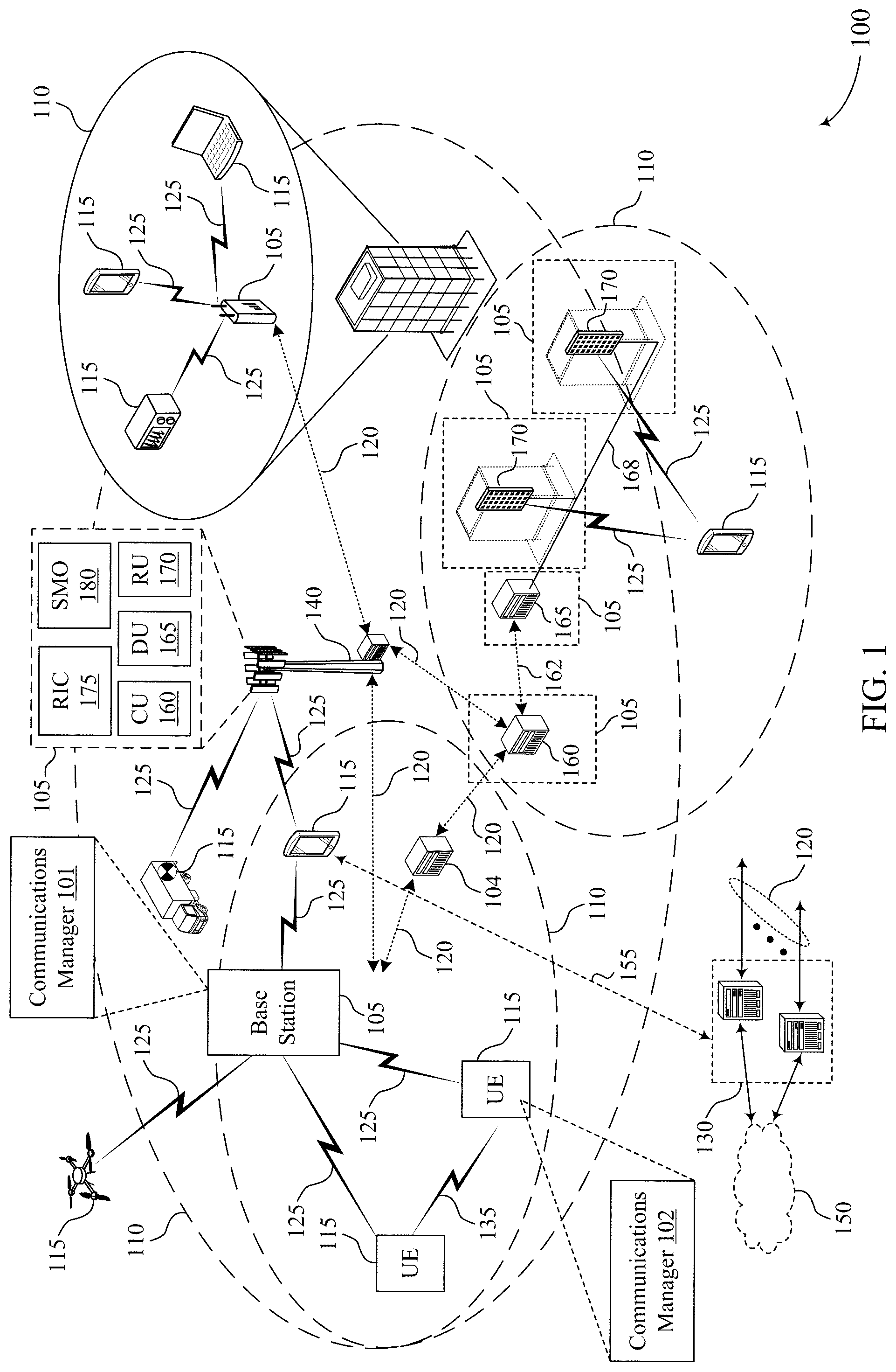 Patent US12309704 — Pre-emptive buffer status report extension for network power saving — Figure 1
