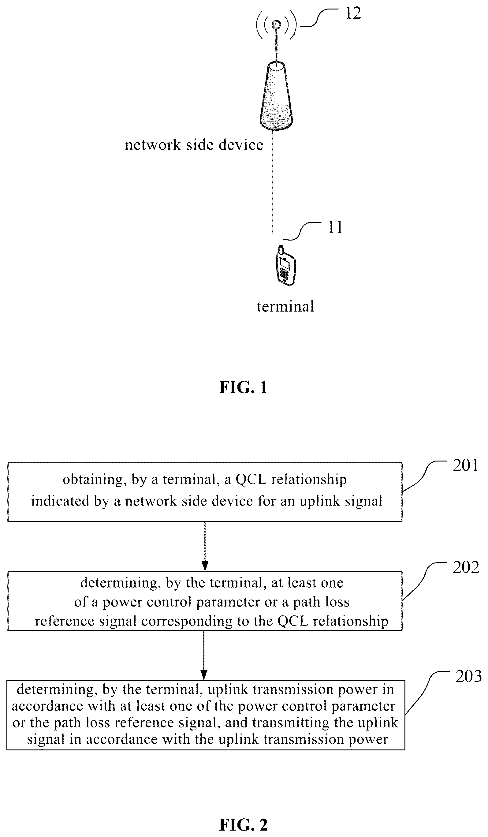 Patent US12309711 — Power control parameter configuration method, terminal and network side device — Figure 1
